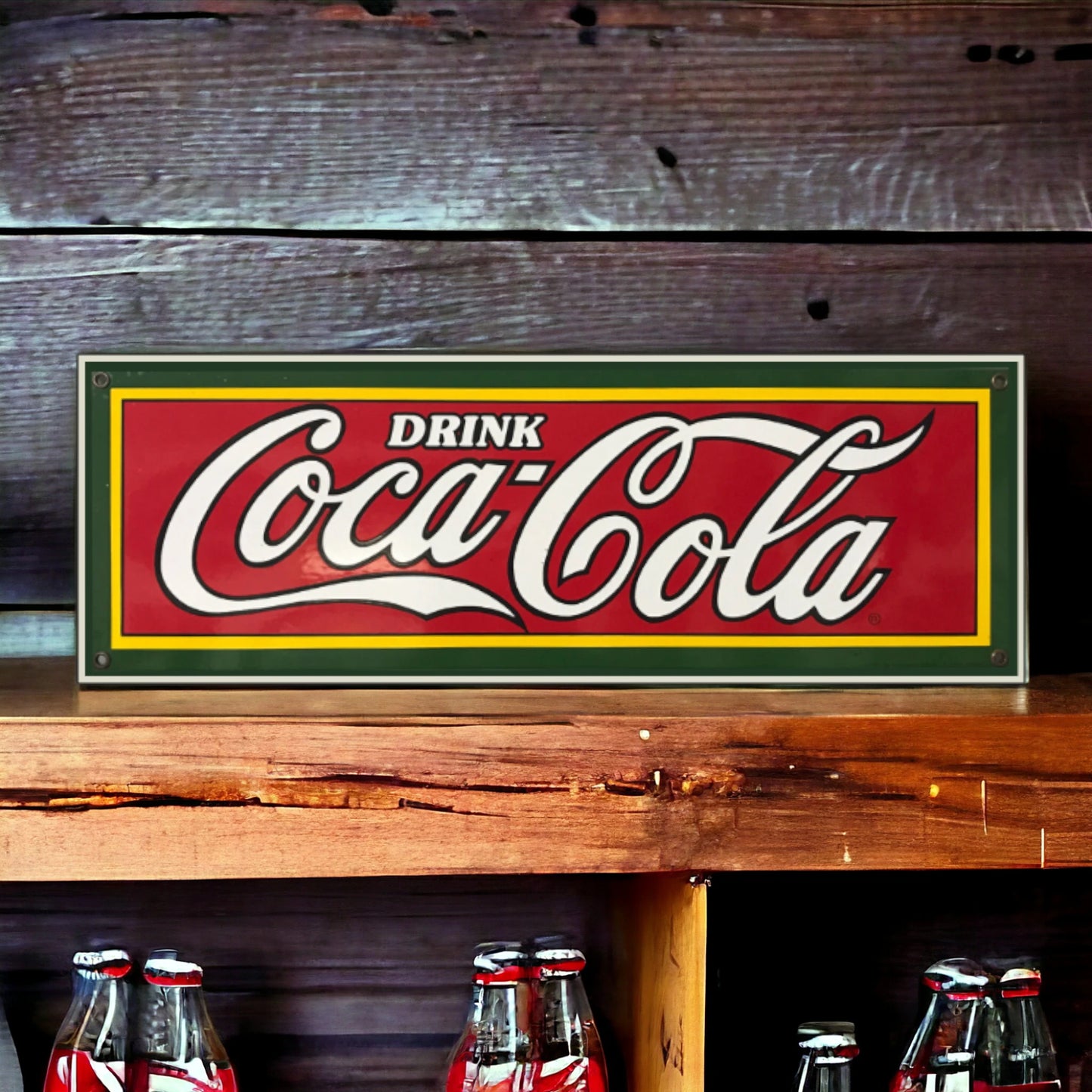 vintage porcelain coke sign