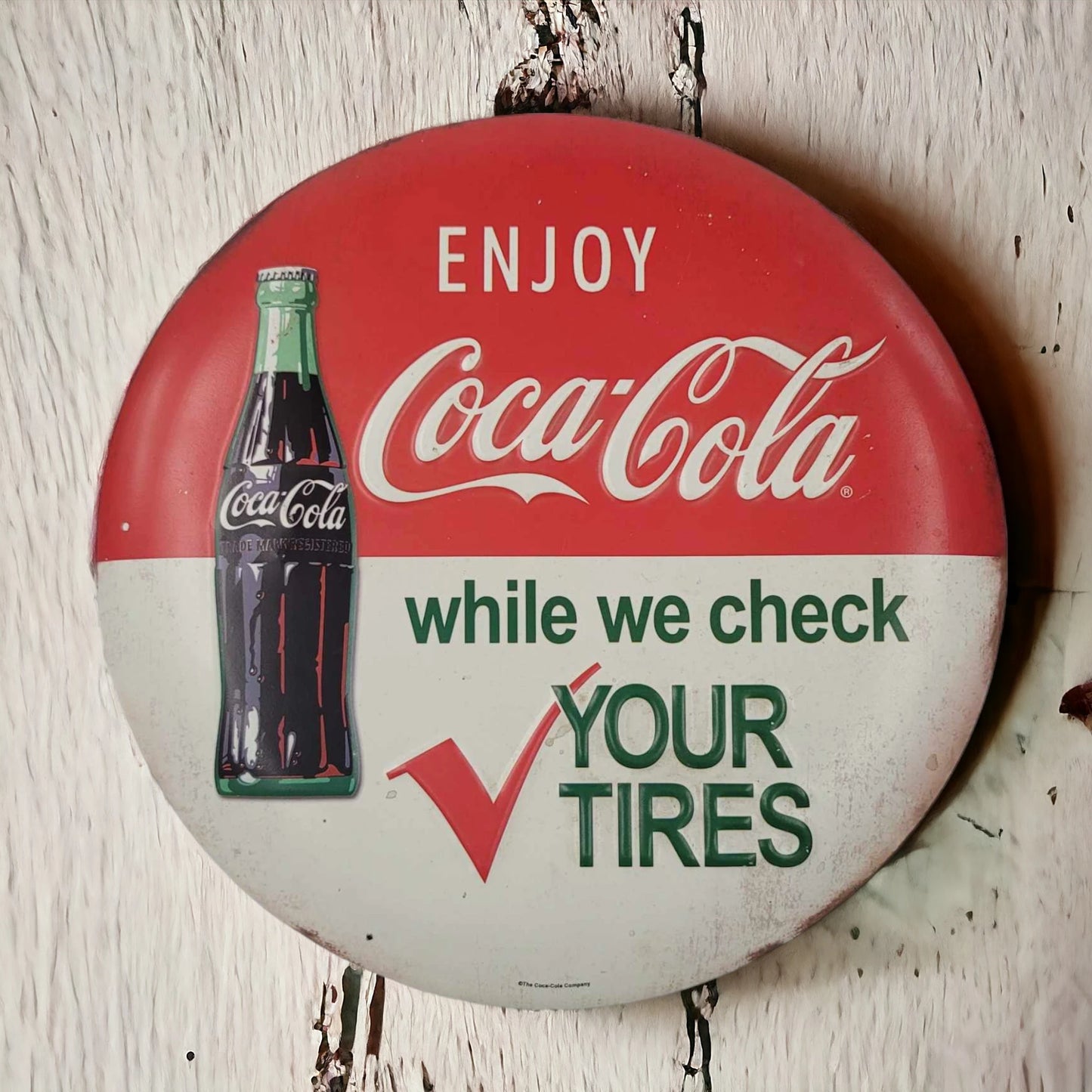 Enjoy Coca-Cola Button Sign