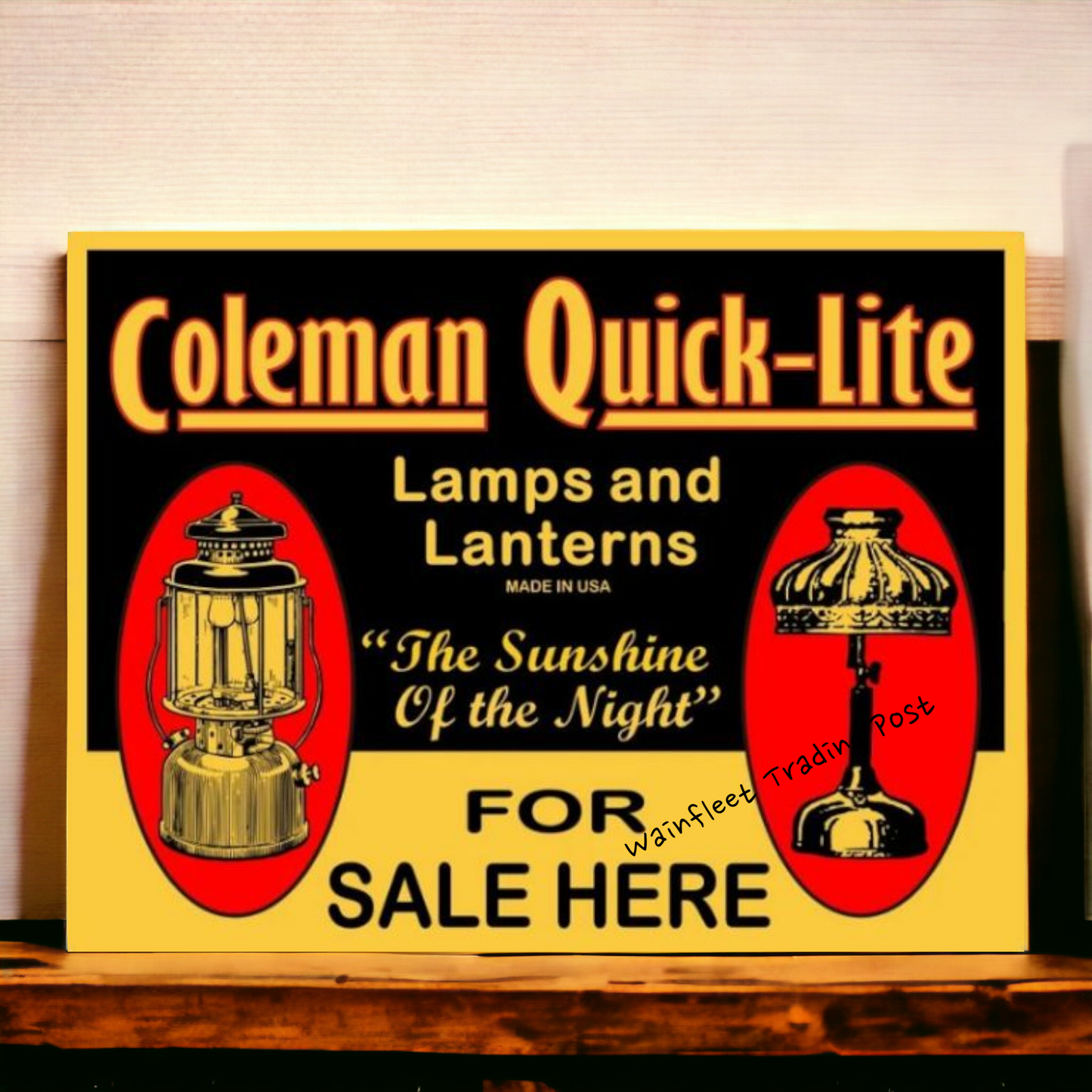 retro coleman sign