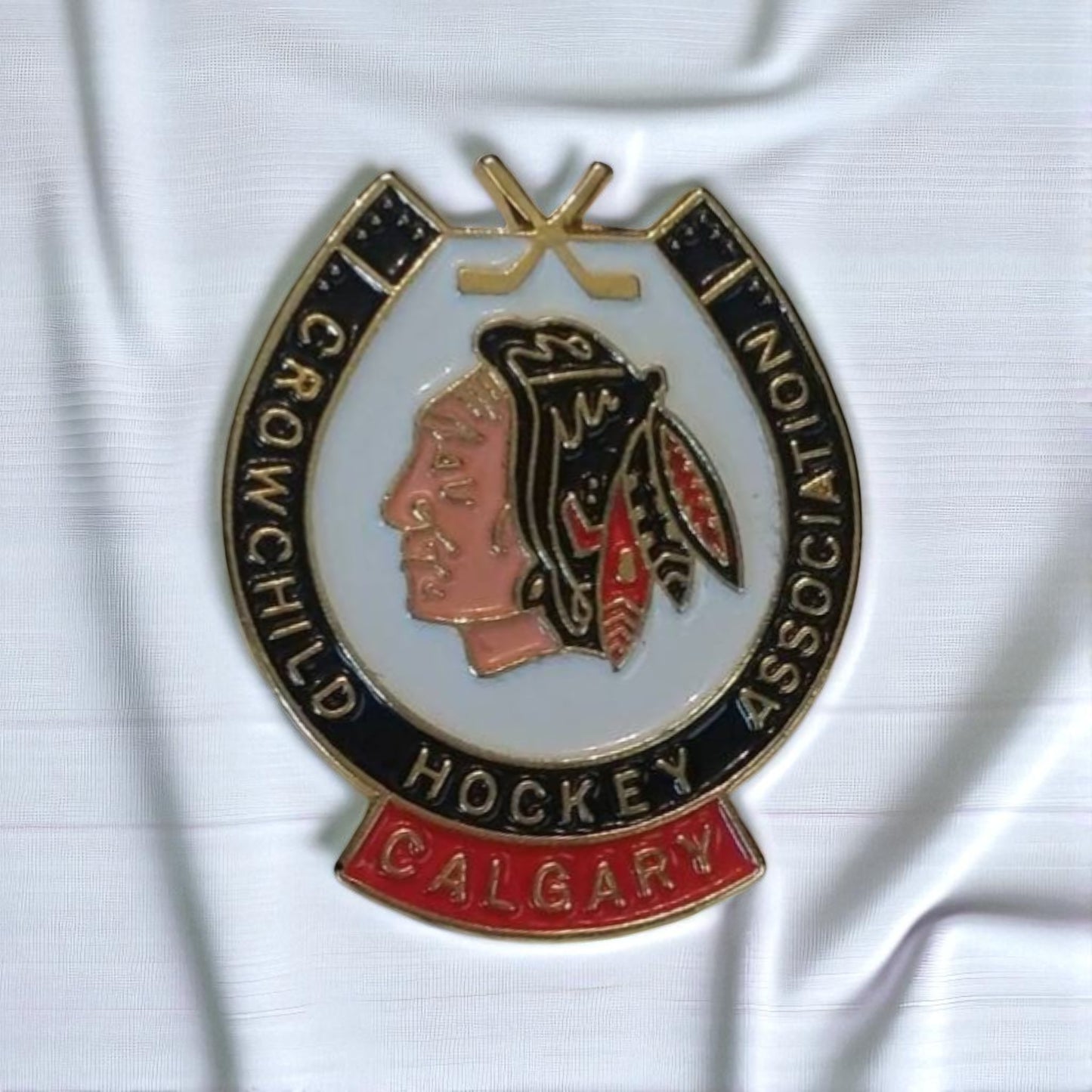Vintage Crowchild Hockey Association Calgary Pushback Pin
