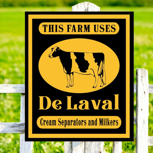 Rustic De Laval sign