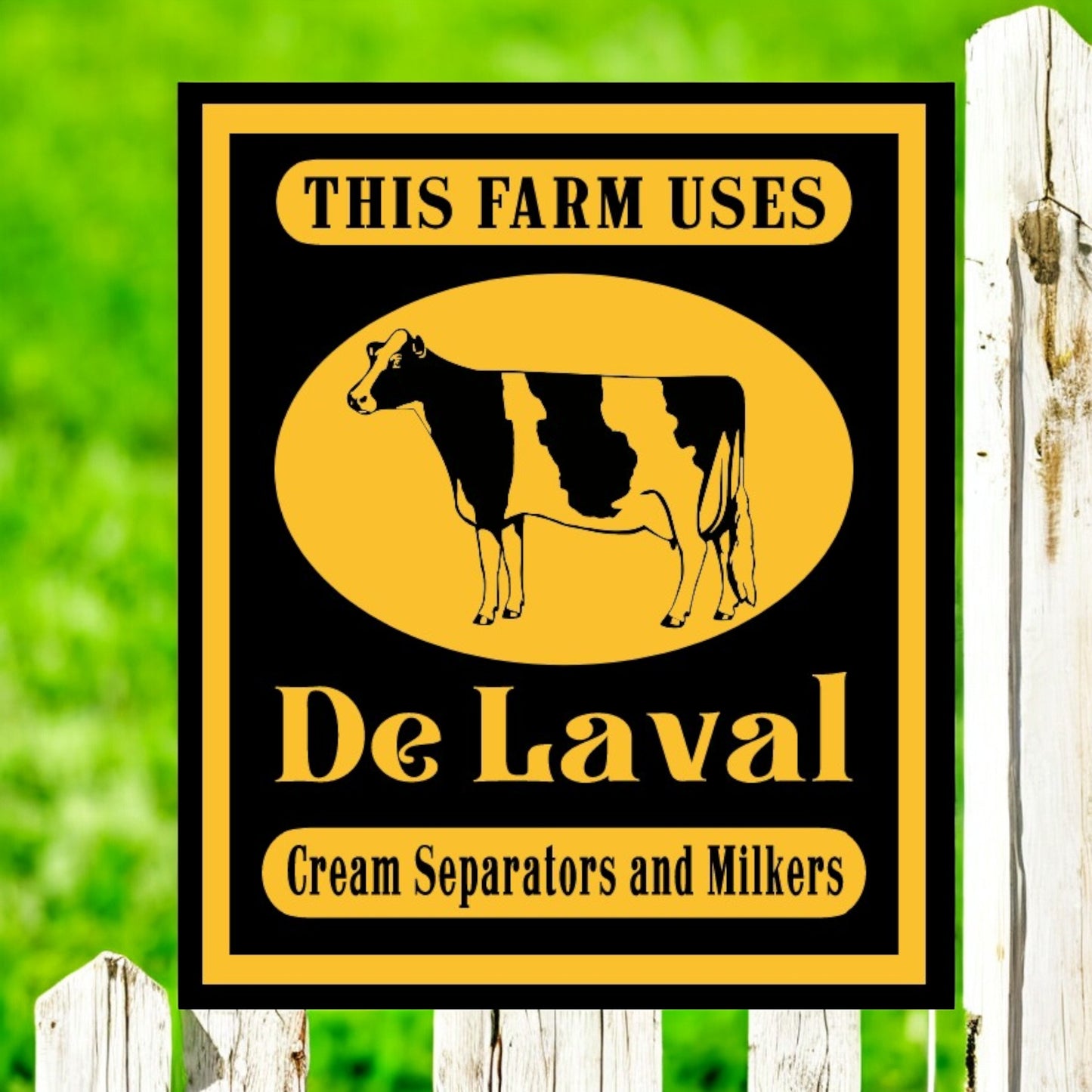 Rustic De Laval sign