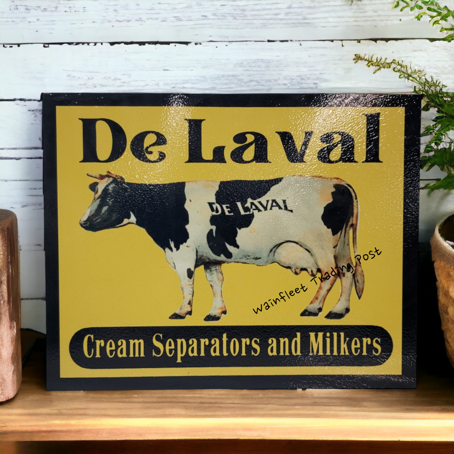 retro de laval farm sign