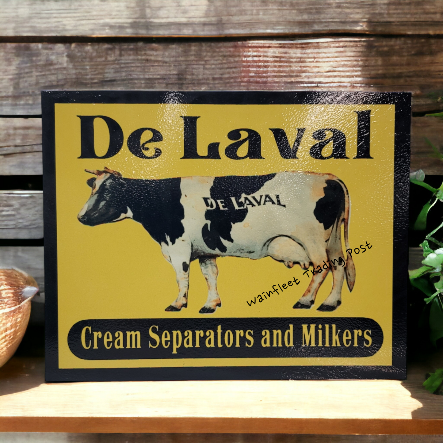 retro de laval farm sign