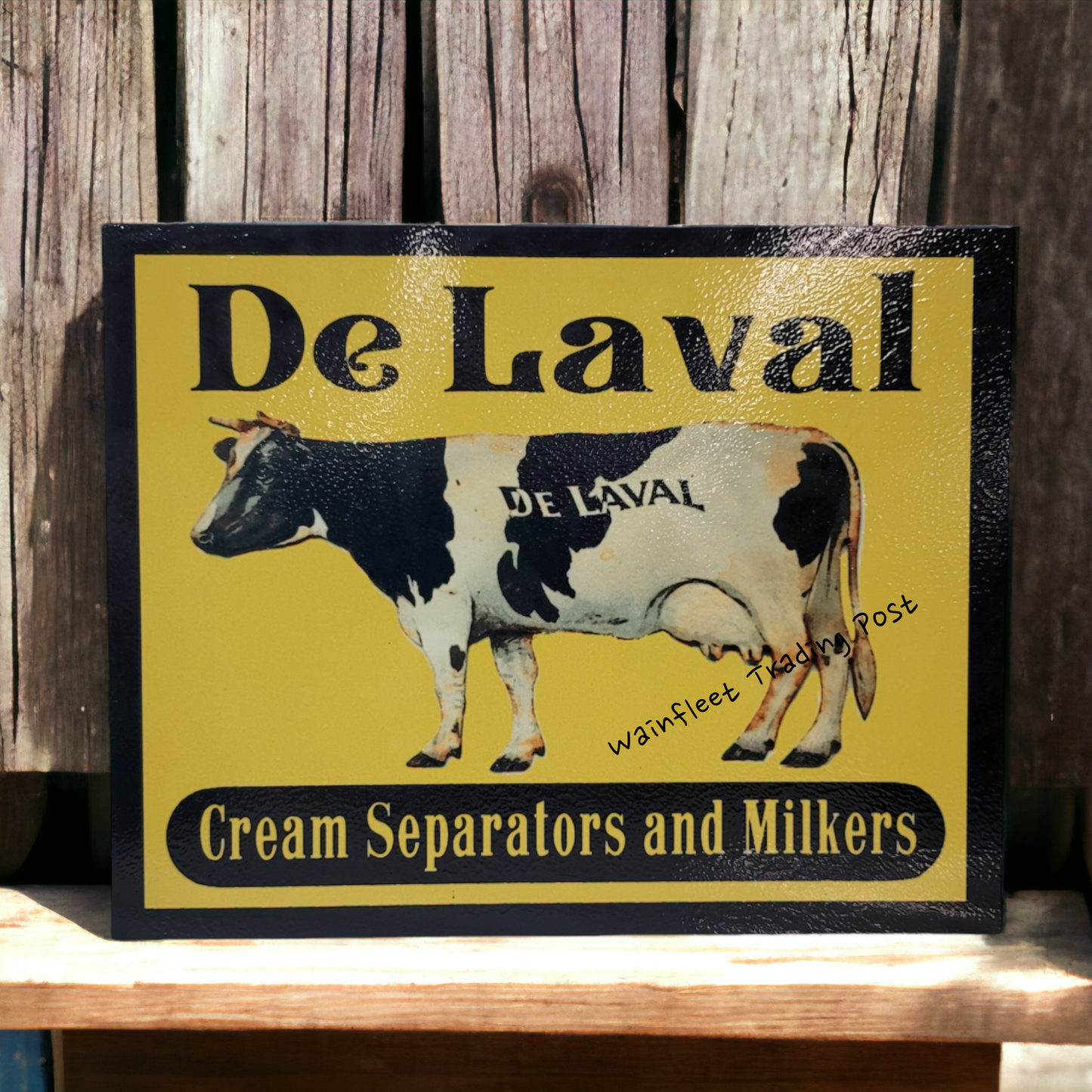 retro de laval farm sign