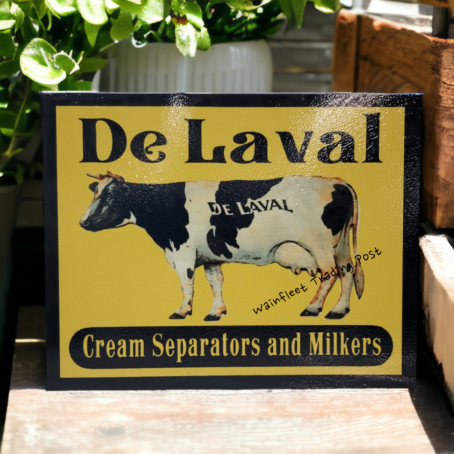 retro de laval farm sign 