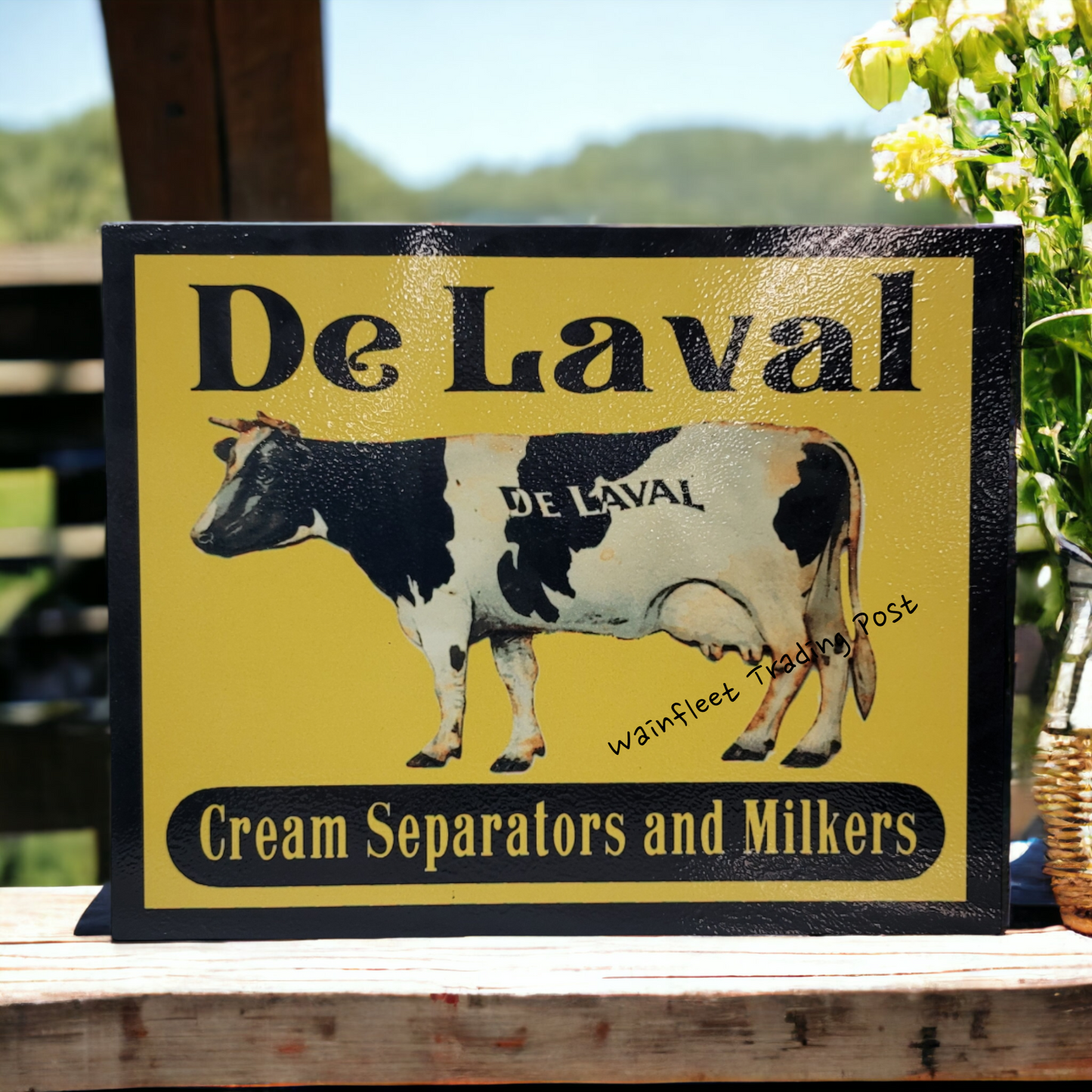 retro de laval farm sign 