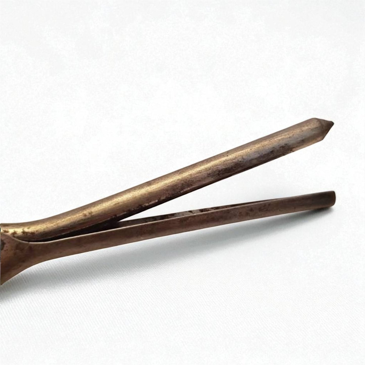 Antique Child’s Curling Iron by Duke with Wooden Handles
