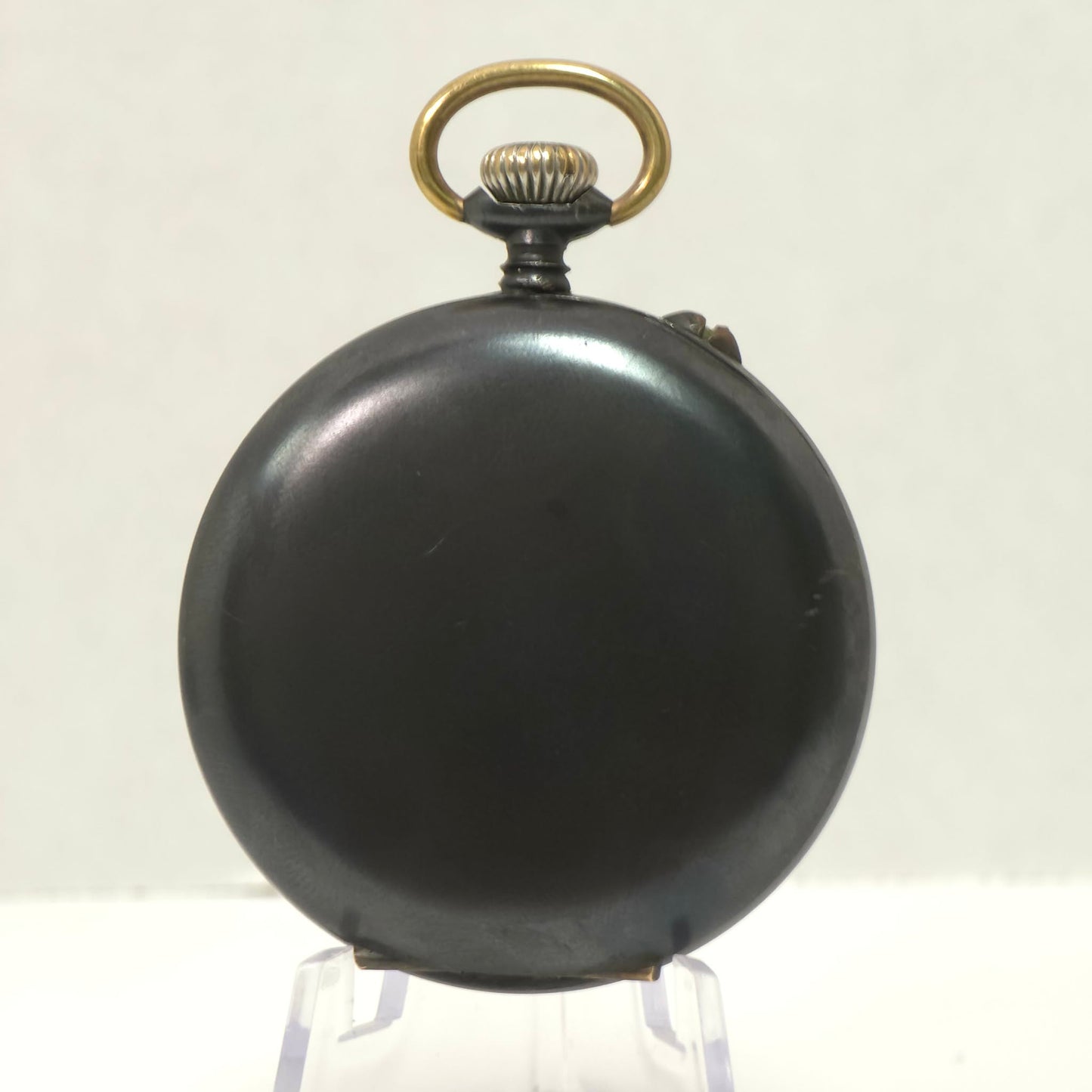 Early 1900s Swiss 8-Day Gunmetal Pocket Watch Hebdomas Style