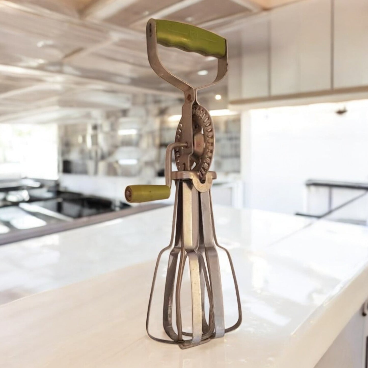 vintage MCM egg beater hand mixer