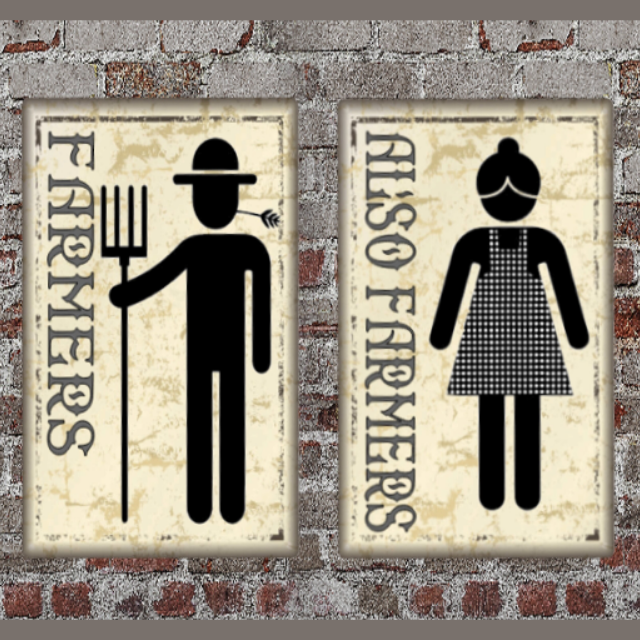 Bathroom Signs Men and Women Folk Art Various Styles