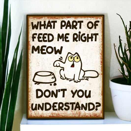 funny cat sign