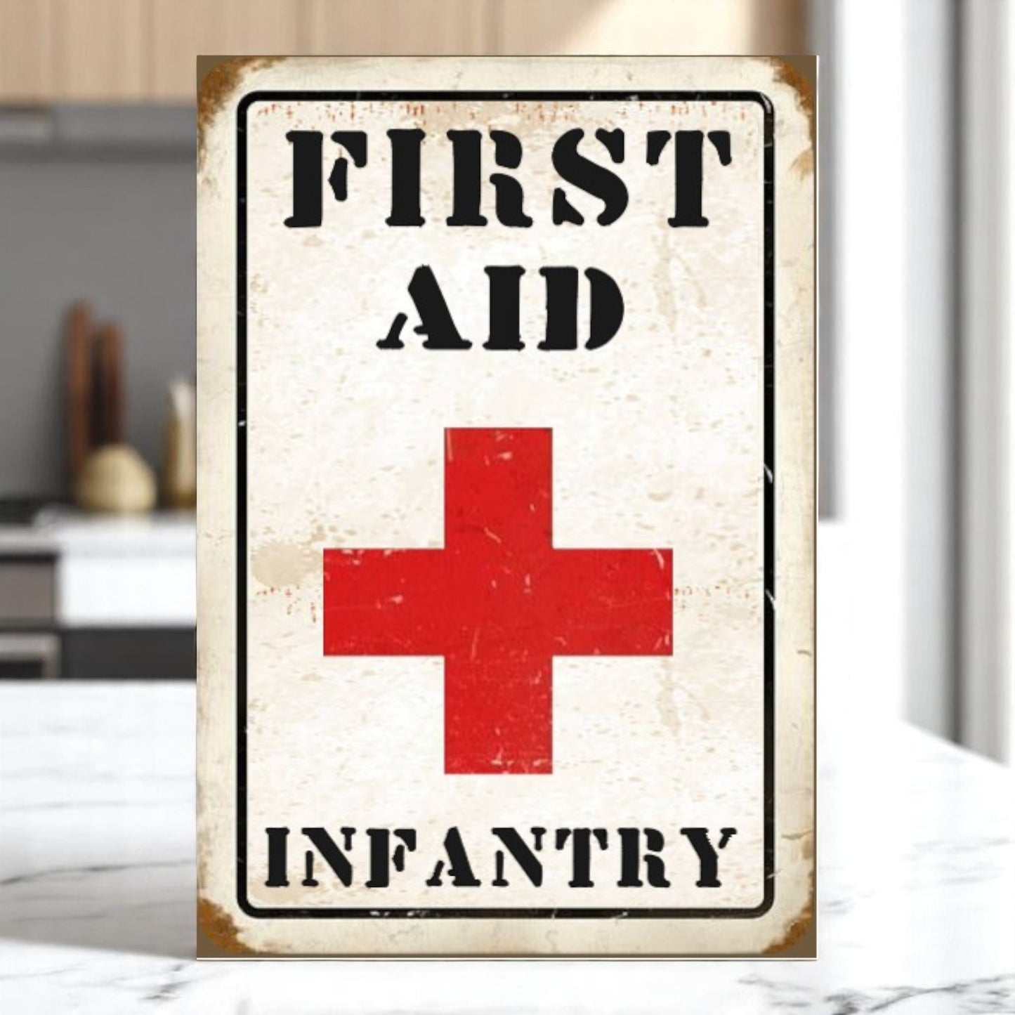 First Aid Infantry Aluminum Sign – Handmade in Two Sizes