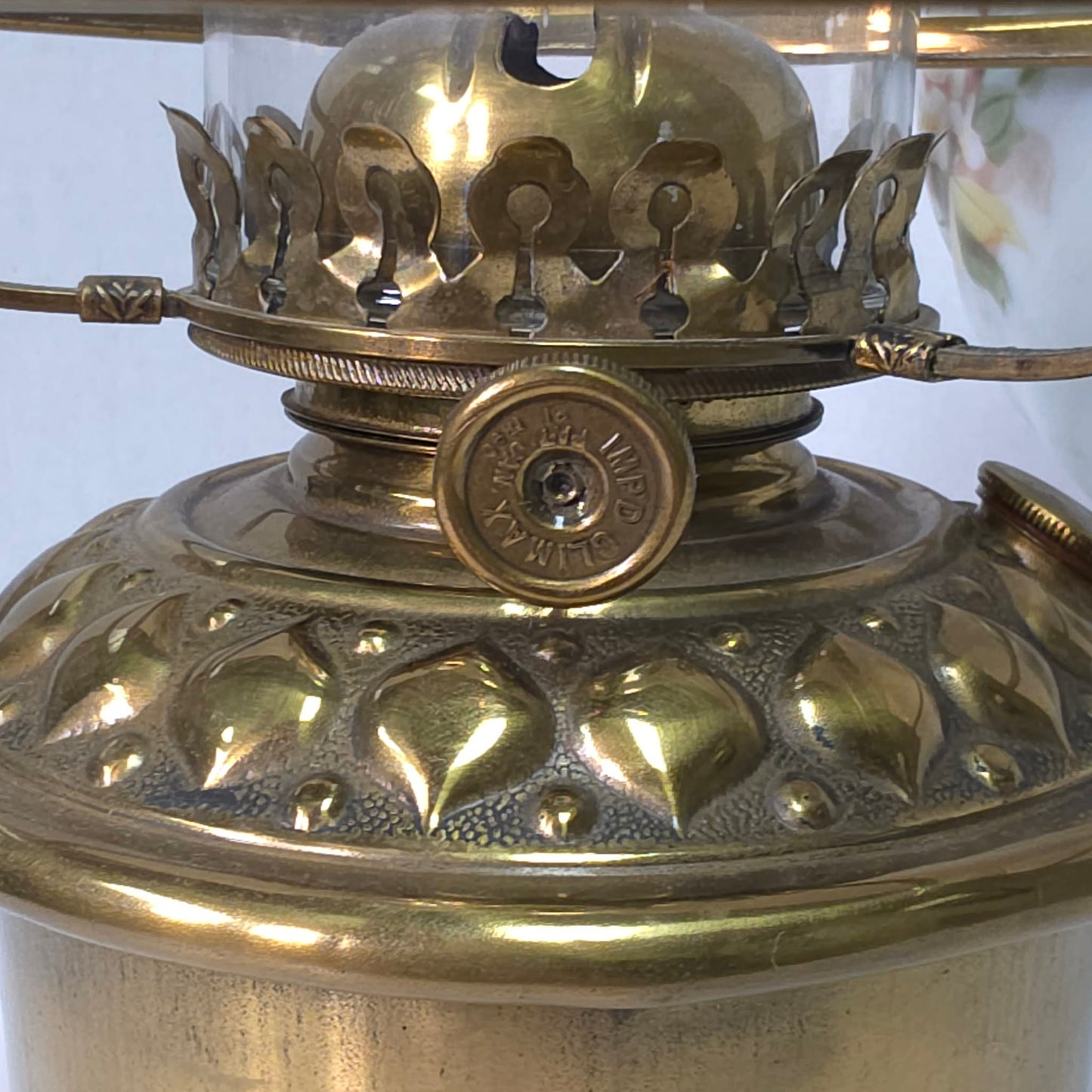 Victorian Gone With the Wind Oil Lamp Improved Climax 1890