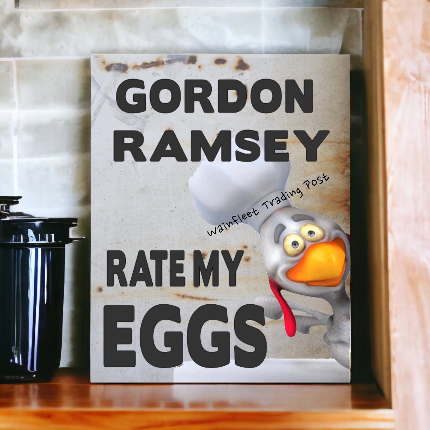 vintage kitchen eggs sign