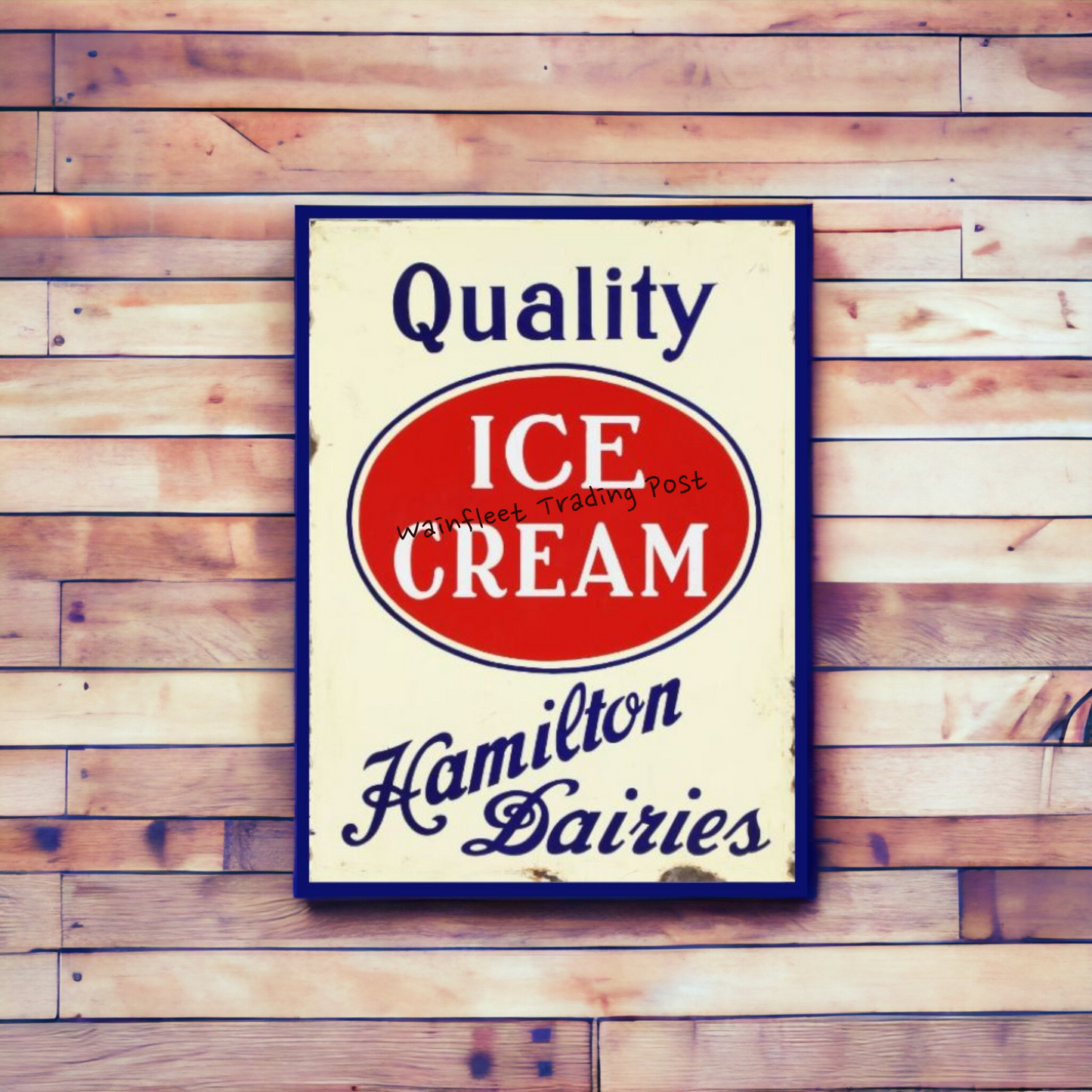 Hamilton Dairies Ice Cream Sign Retro Decor