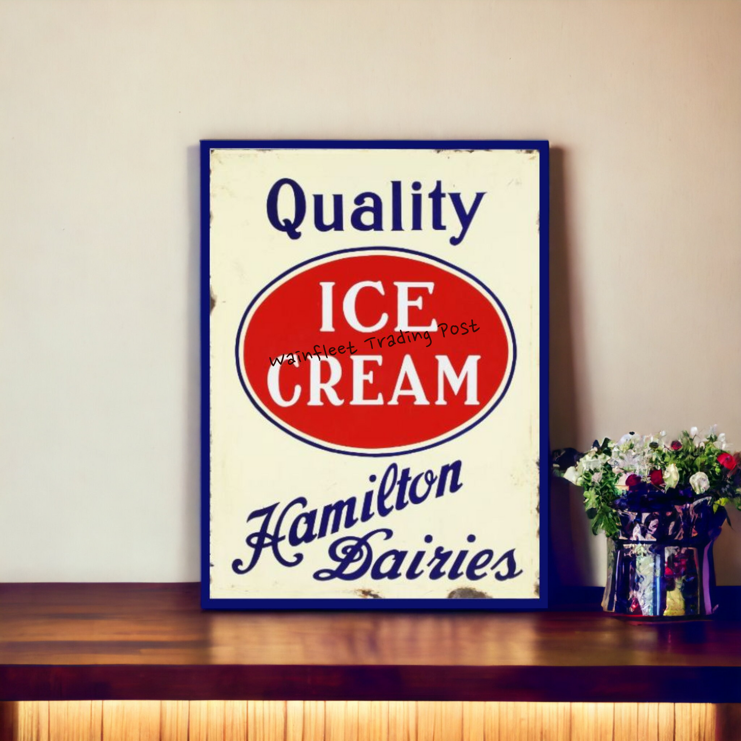 Hamilton Dairies Ice Cream Sign Retro Decor