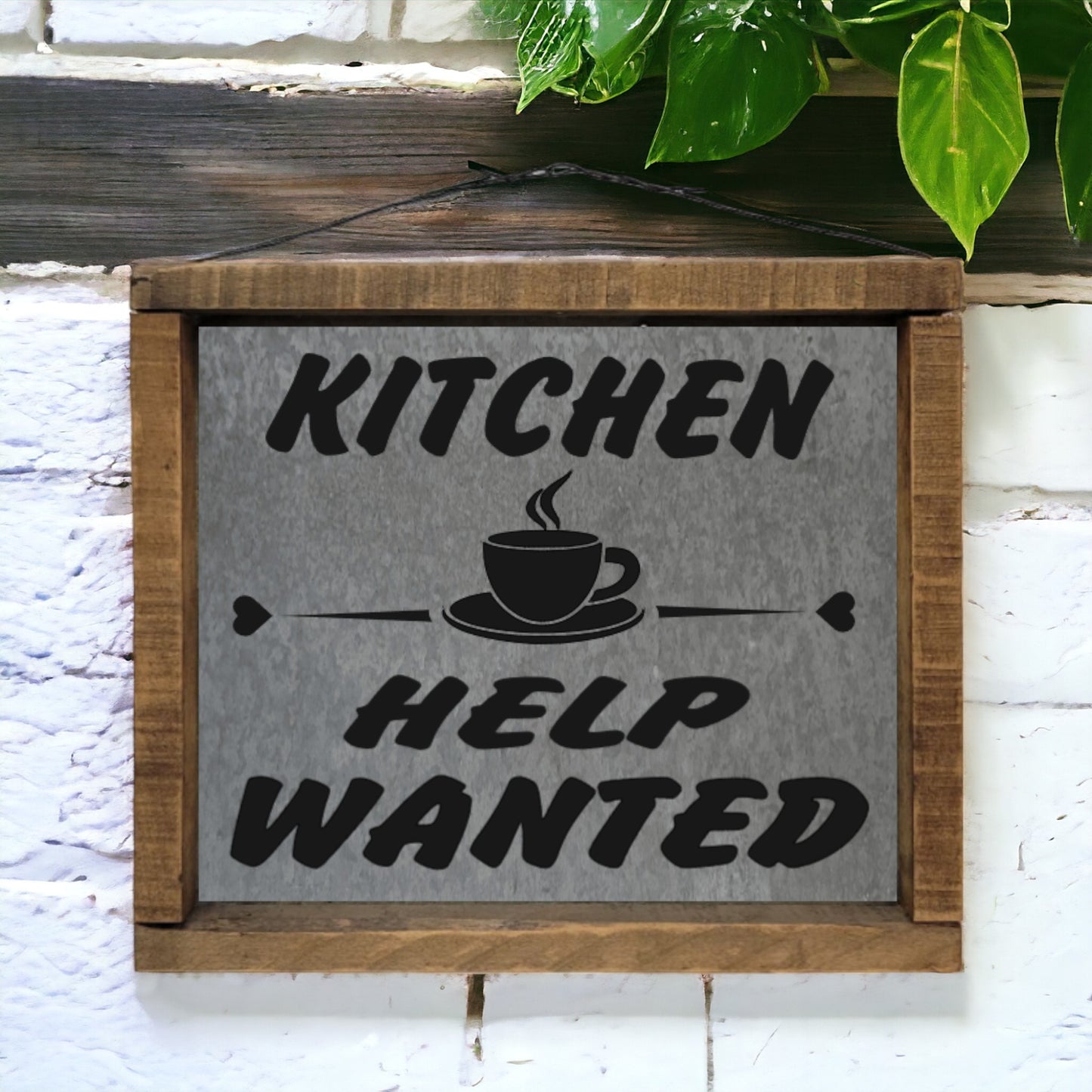 Kitchen Help Wanted Sign Farmhouse Decor