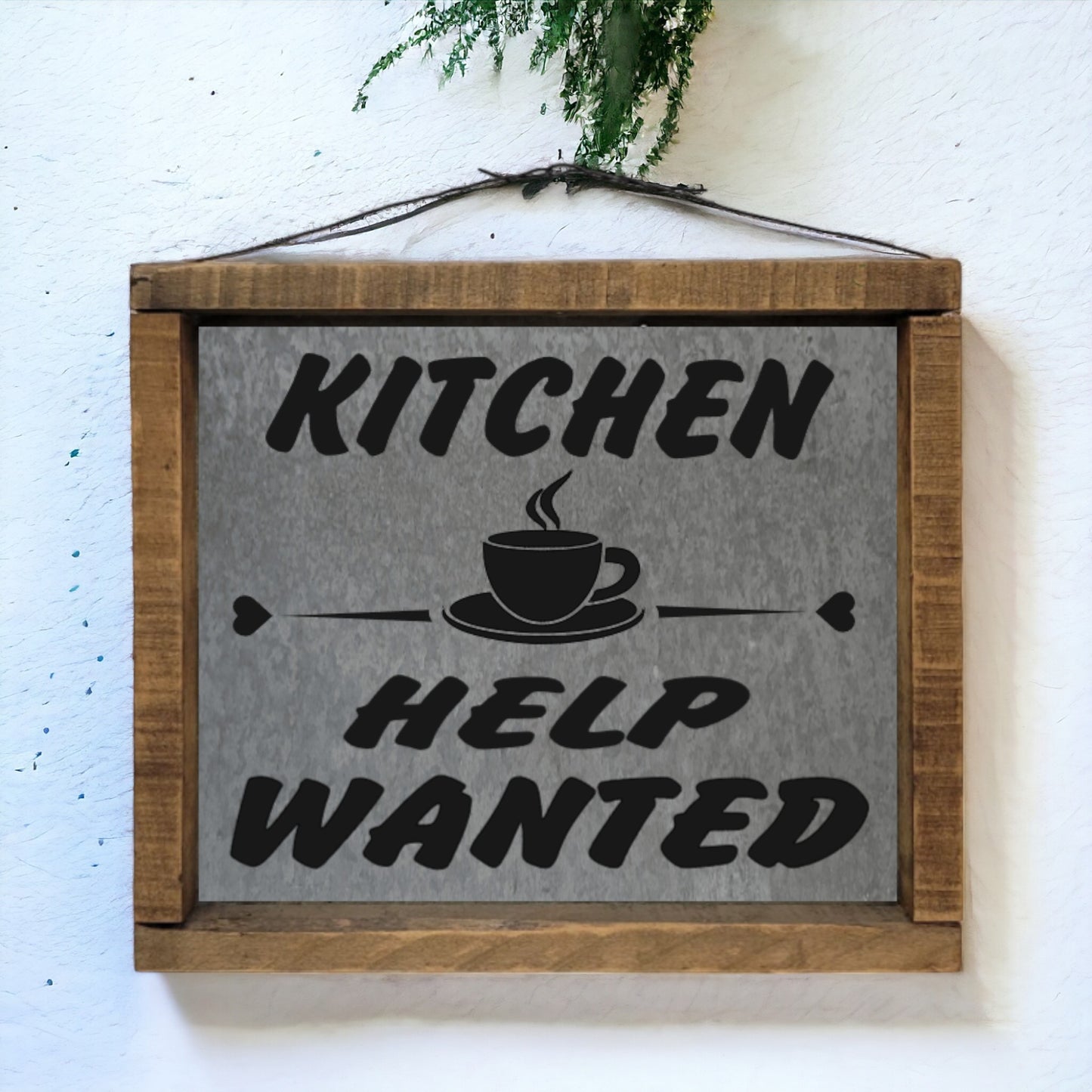 Kitchen Help Wanted Sign Farmhouse Decor