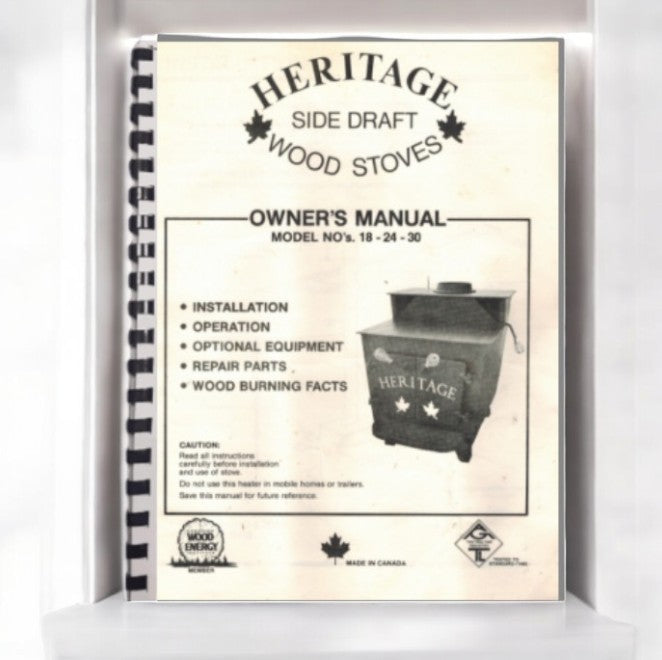 Heritage Side Vent Wood Stove Manual