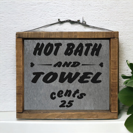 hot bath sign 25 cents 