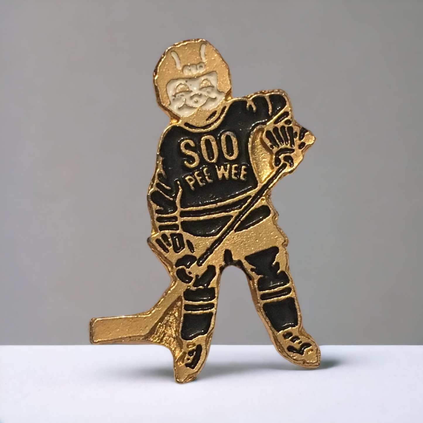 SOO Pee Wee Minor Hockey Pinback Button Lapel Pin