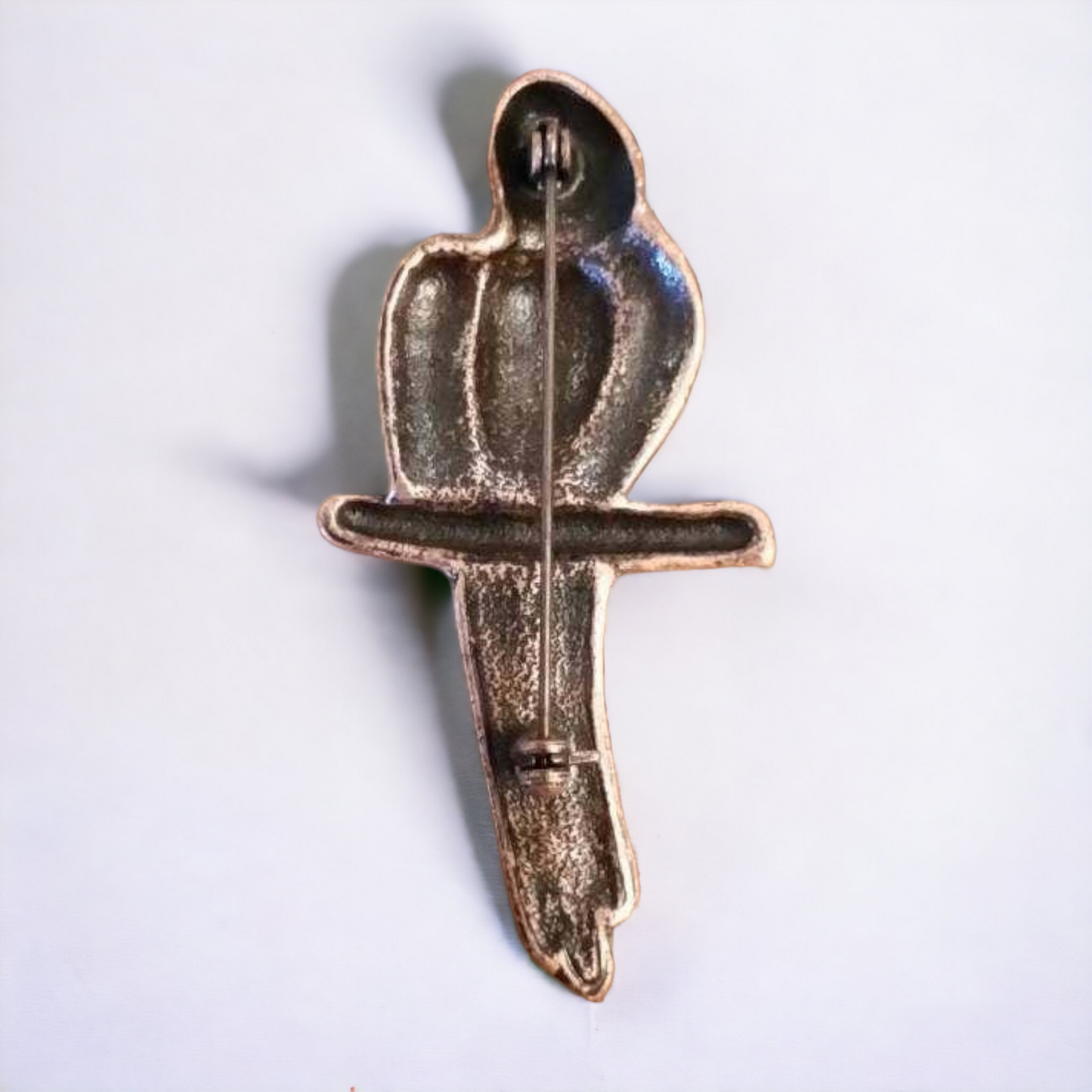 Vintage Costume Jewelry Sparkly Parrot Brooch