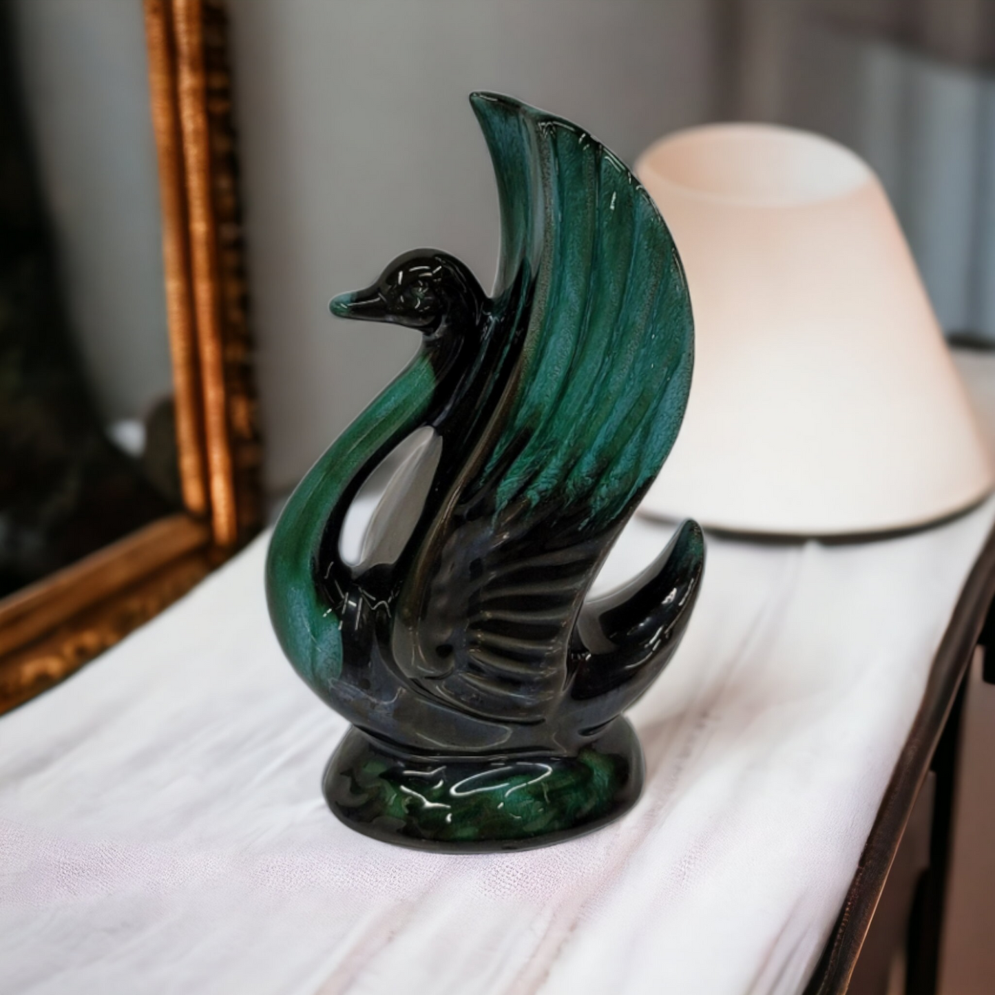 Blue Mountain Pottery Swan Vase
