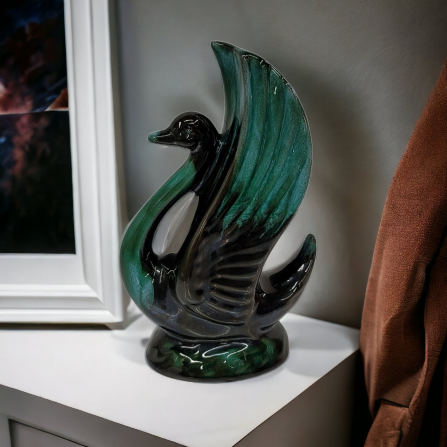 Blue Mountain Pottery Swan Vase