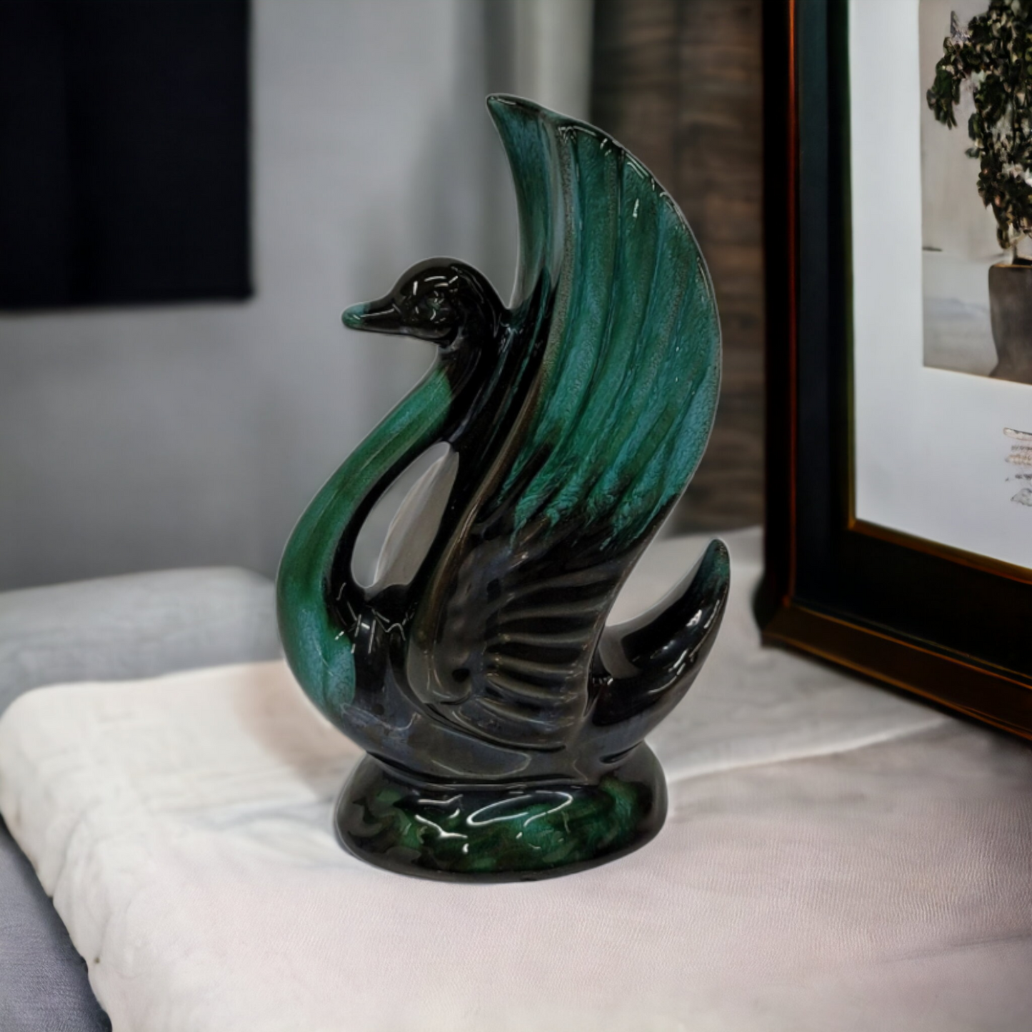 Blue Mountain Pottery Swan Vase