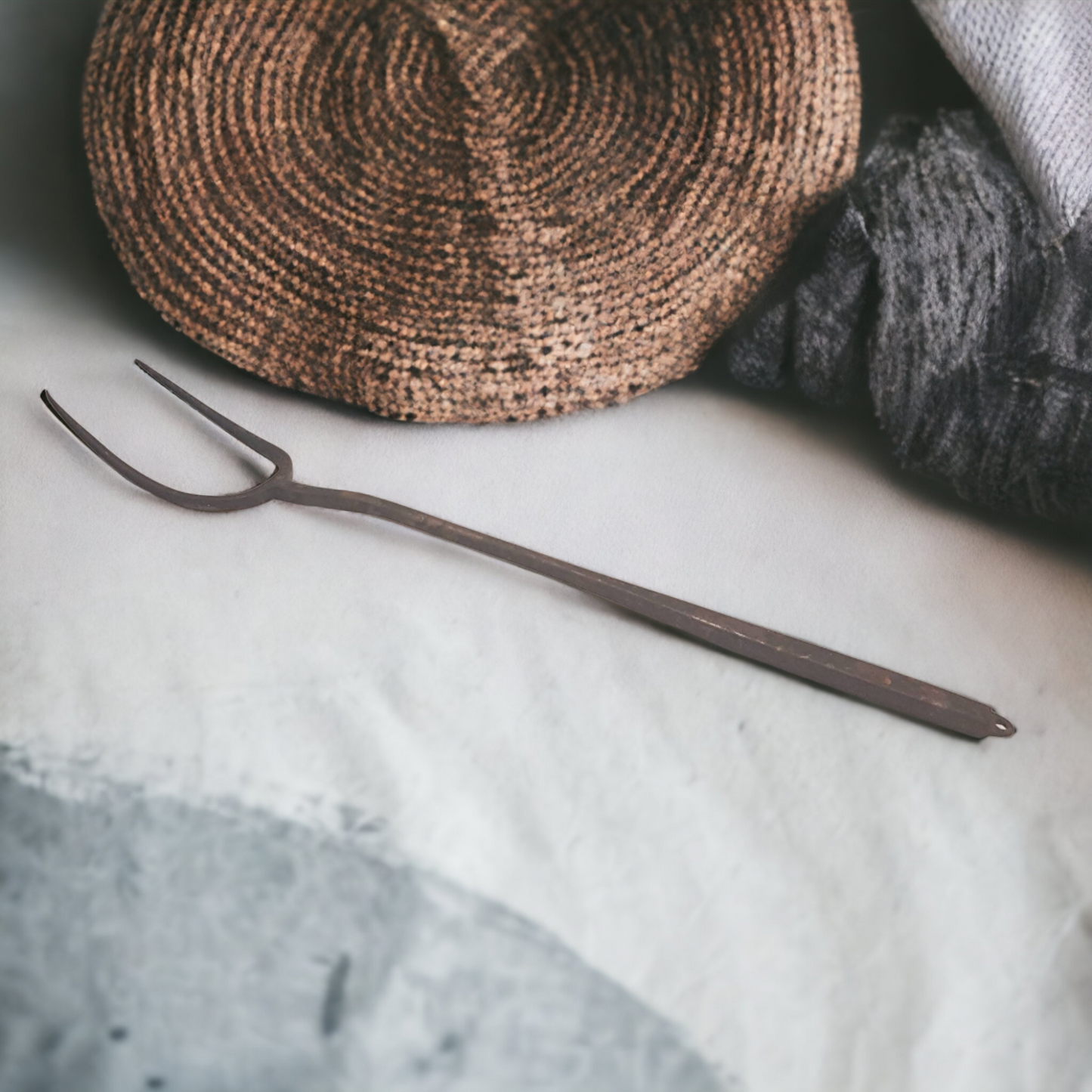 Primitive Blacksmith Made Meat Fork Roasting Fork
