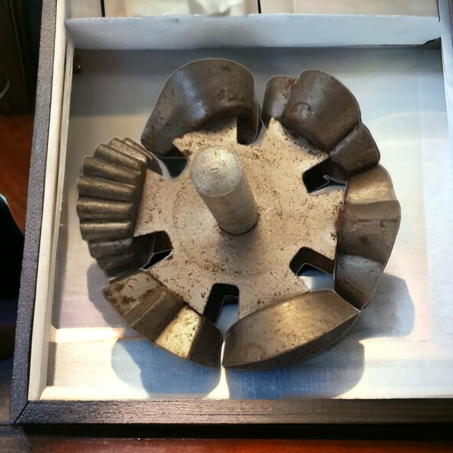 Antique German Tin Rolling Cookie Cutter Retro Kitchen Decor