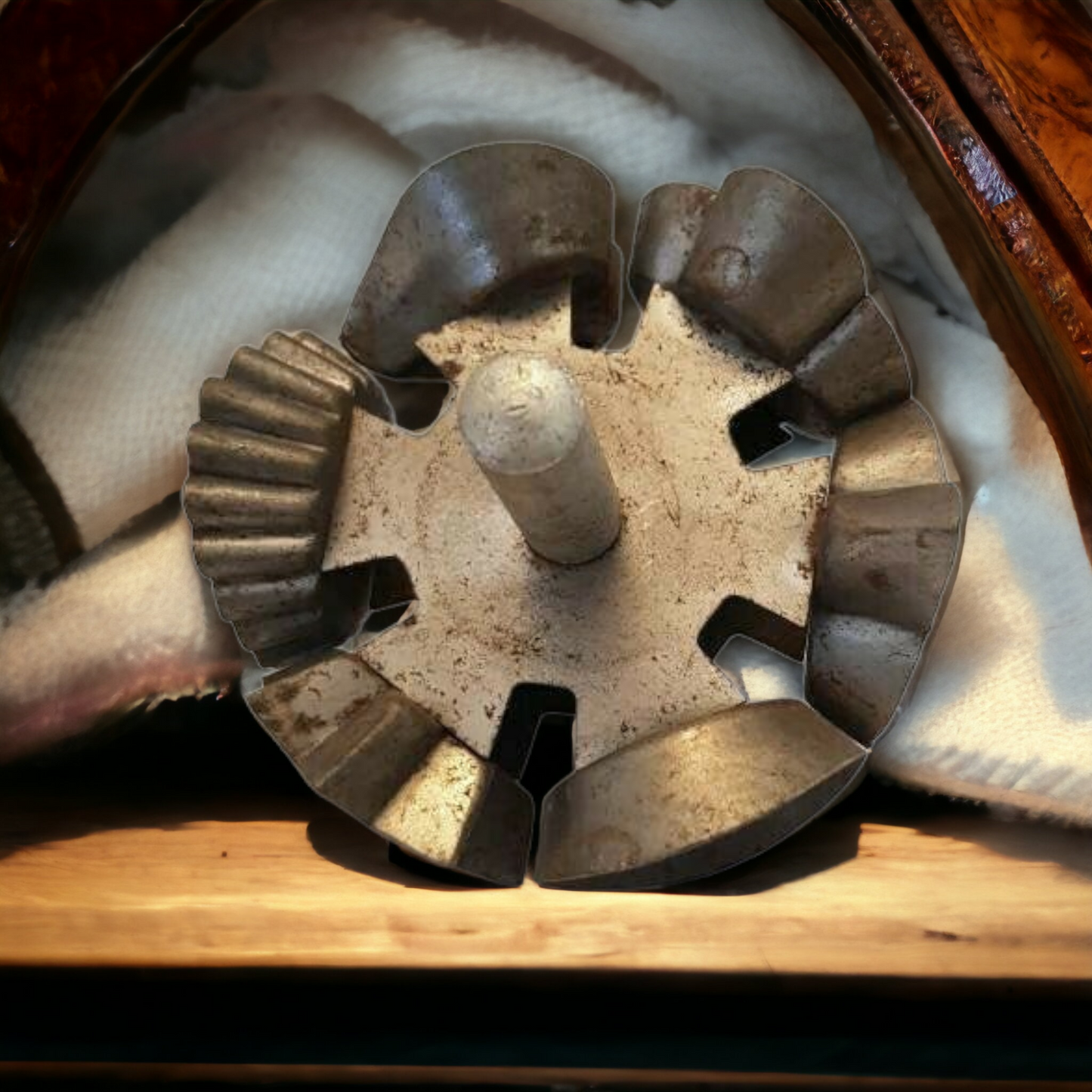 Antique German Tin Rolling Cookie Cutter Retro Kitchen Decor