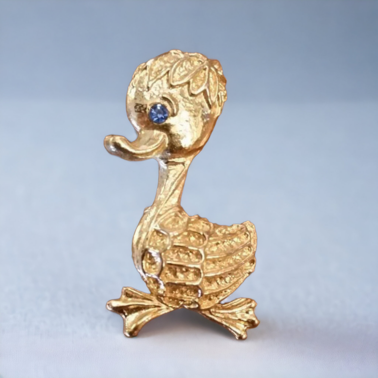Baby Duck Brooch Duckling Sapphire Gem