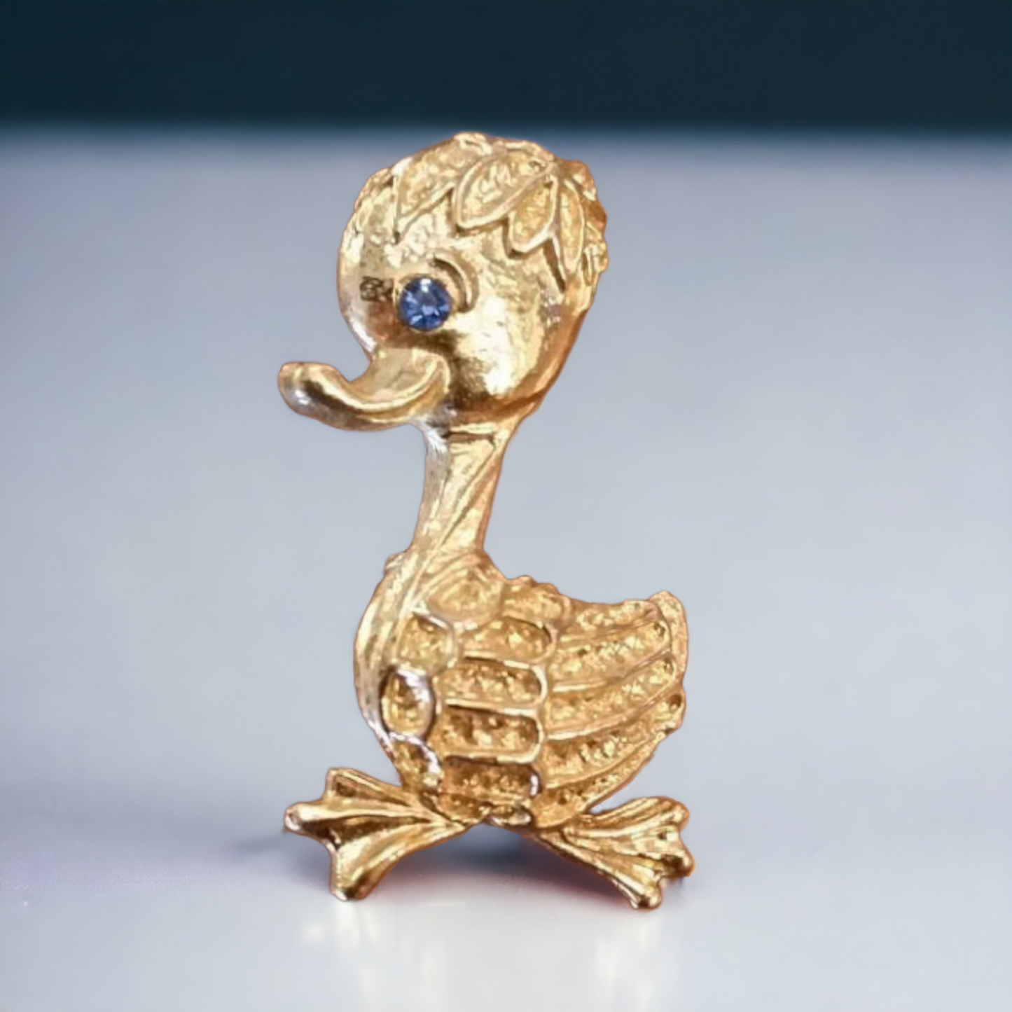Baby Duck Brooch Duckling Sapphire Gem