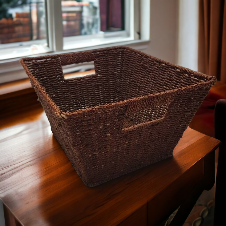 Vintage Wicker Sewing Basket Storage Organizer