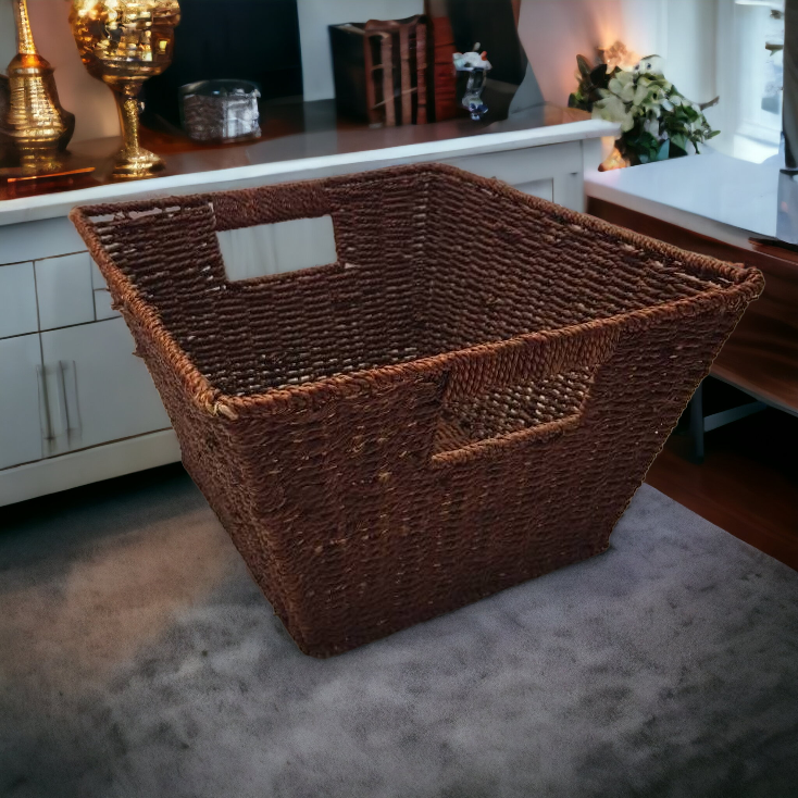 Vintage Wicker Sewing Basket Storage Organizer