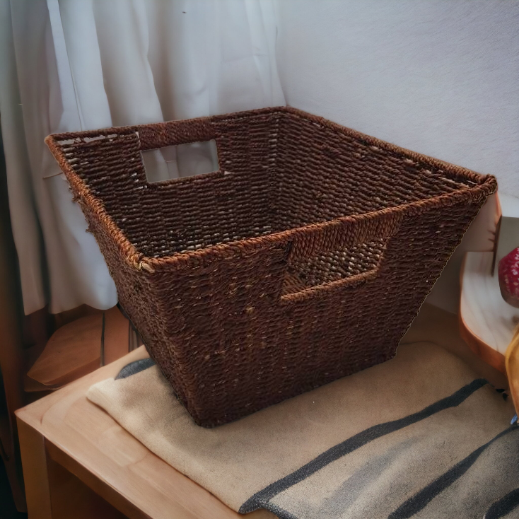 Vintage Wicker Sewing Basket Storage Organizer