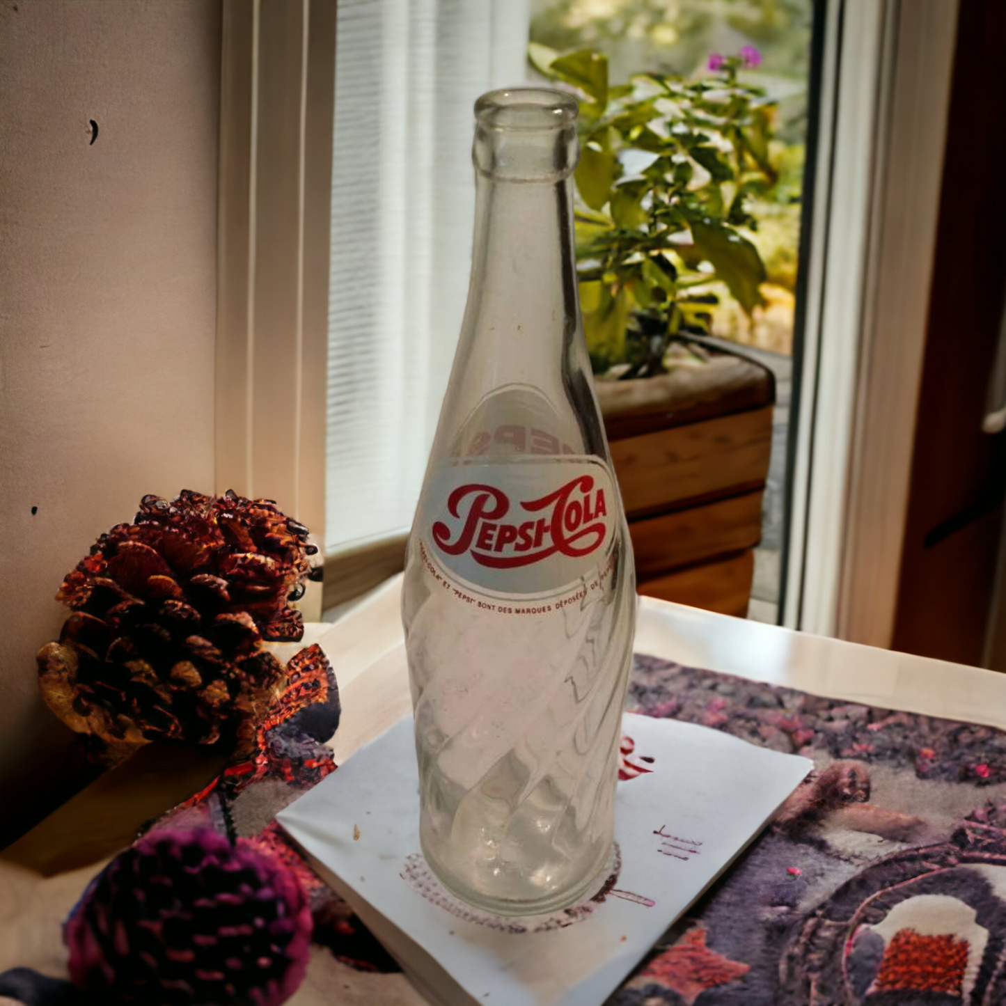 Vintage Glass Pepsi Cola Bottle Collectible