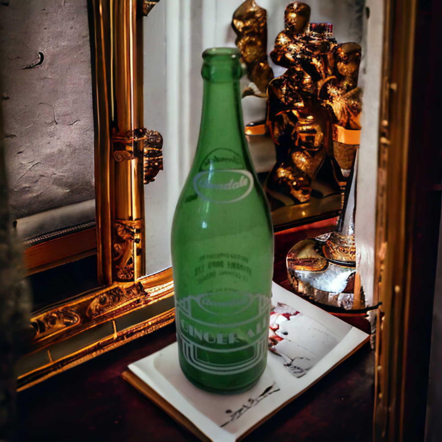 Vintage Pop Soda Bottle Avondale Ginger Ale Art Deco