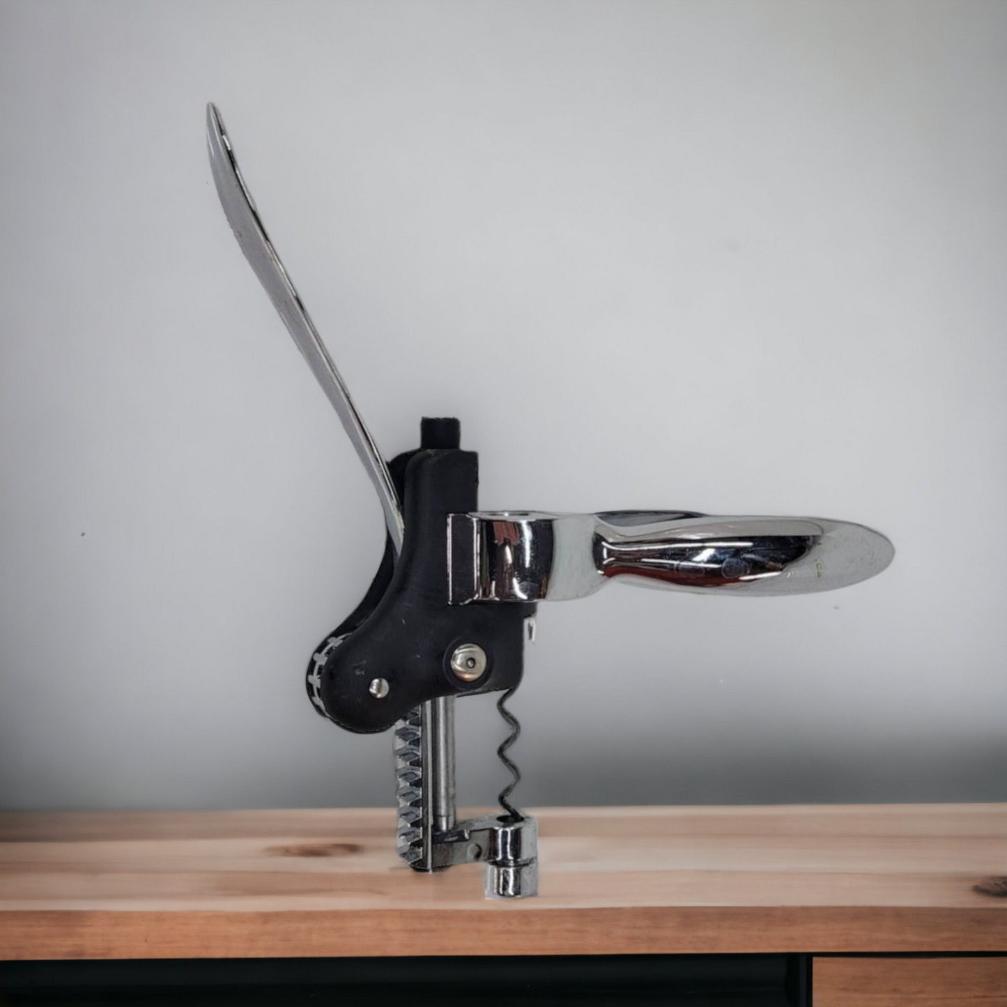 Wine Bottle Lever Corkscrew Hand Powered Portable Bar Accessory