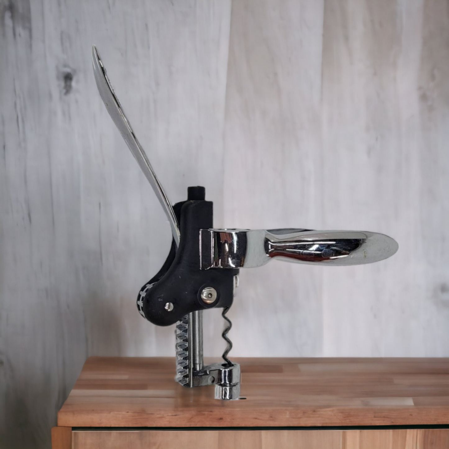 Wine Bottle Lever Corkscrew Hand Powered Portable Bar Accessory