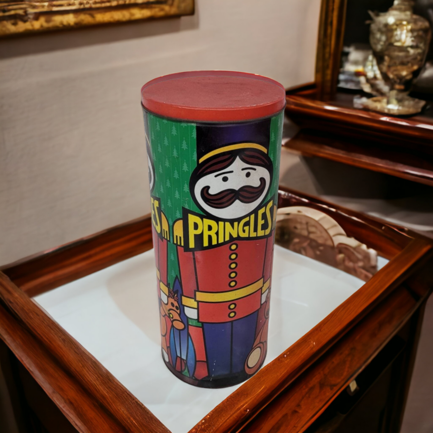 Extra Large Pringles Tin Can Nut Cracker Tin Collectible Can