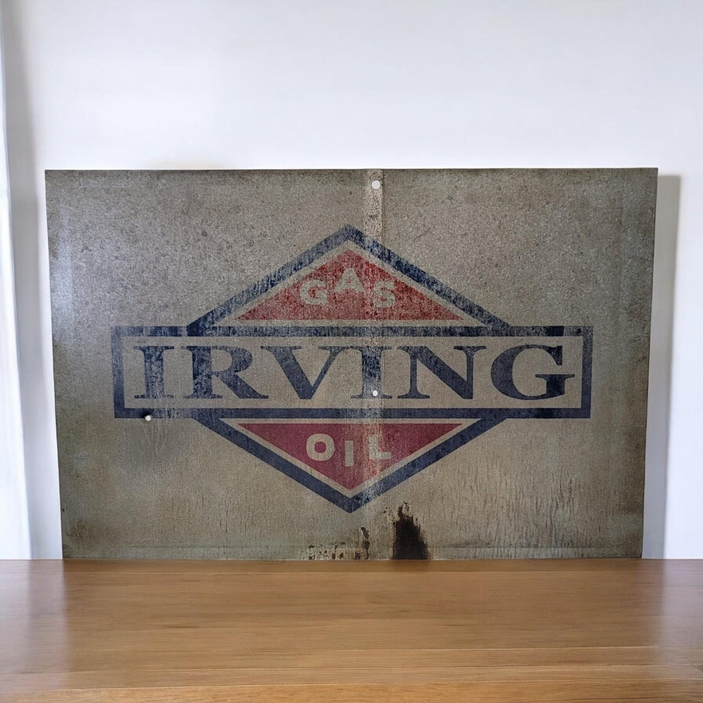 Irving Gas and Oil Sign Weathered