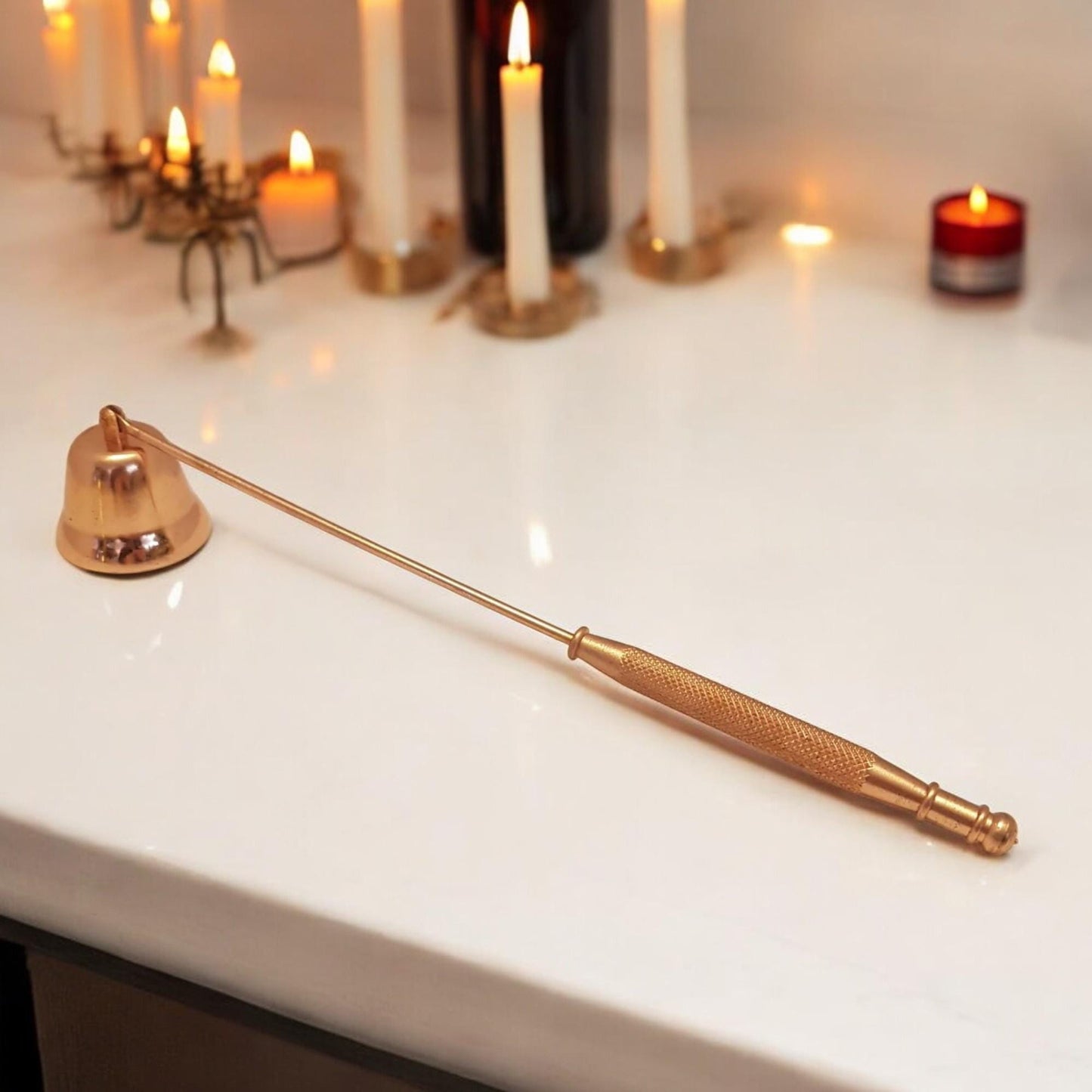 Rose Gold Candle Snuffer Fine Dining Romantic Table Decor