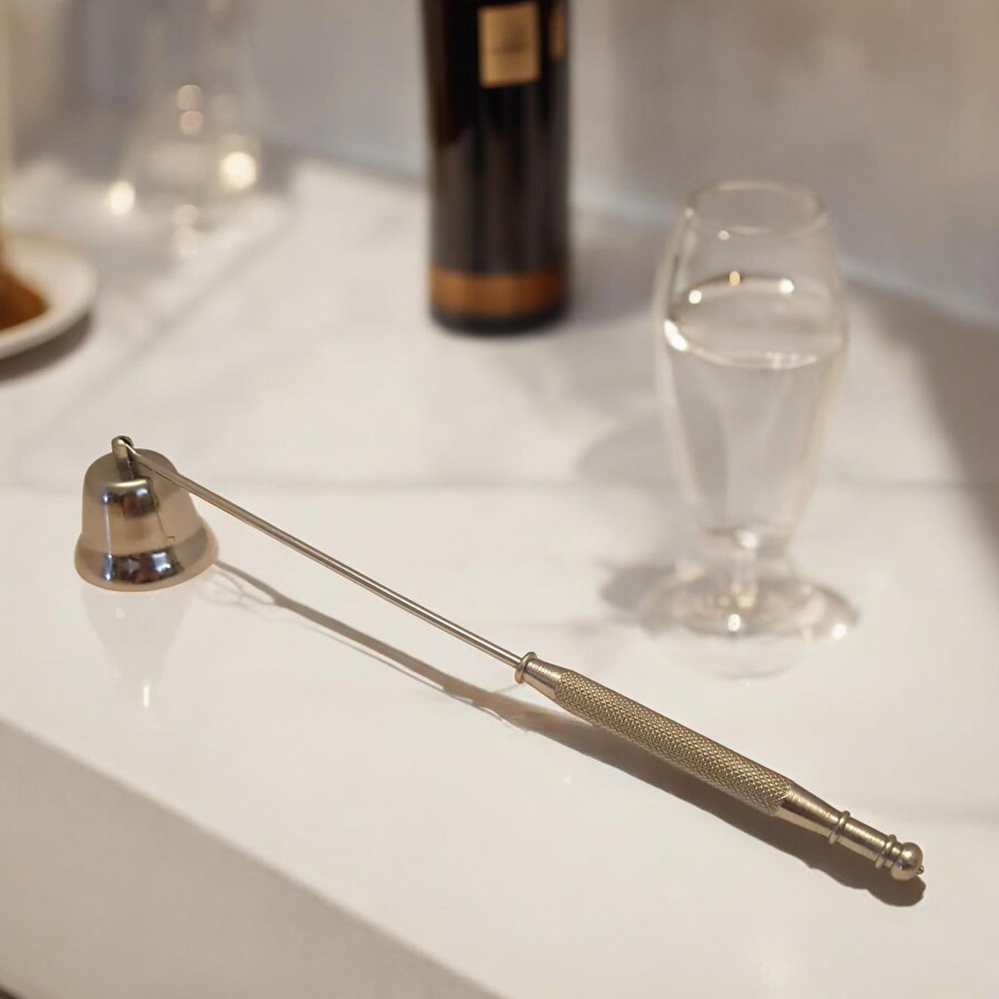 Silver Candle Snuffer Fine Dining Romantic Table Decor