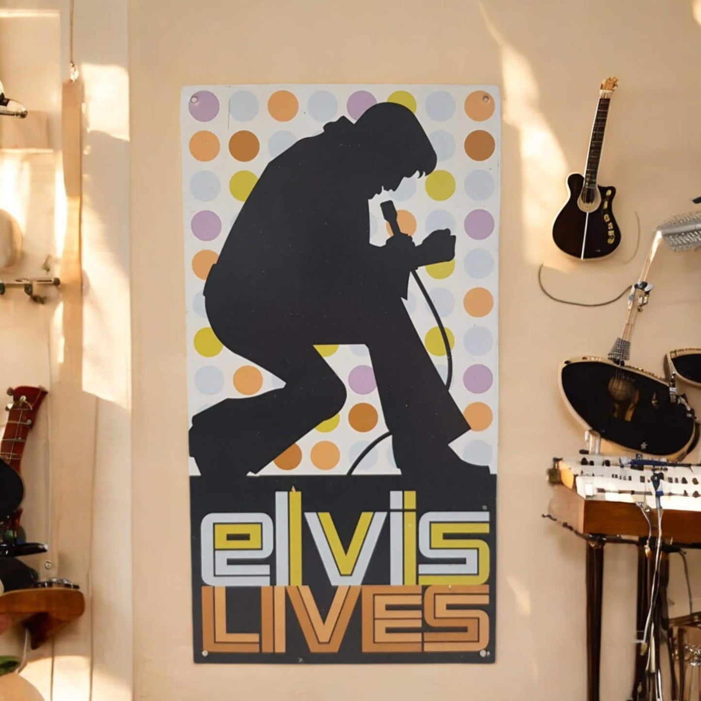 Elvis Lives Metal Sign Music Lovers Gift Idea
