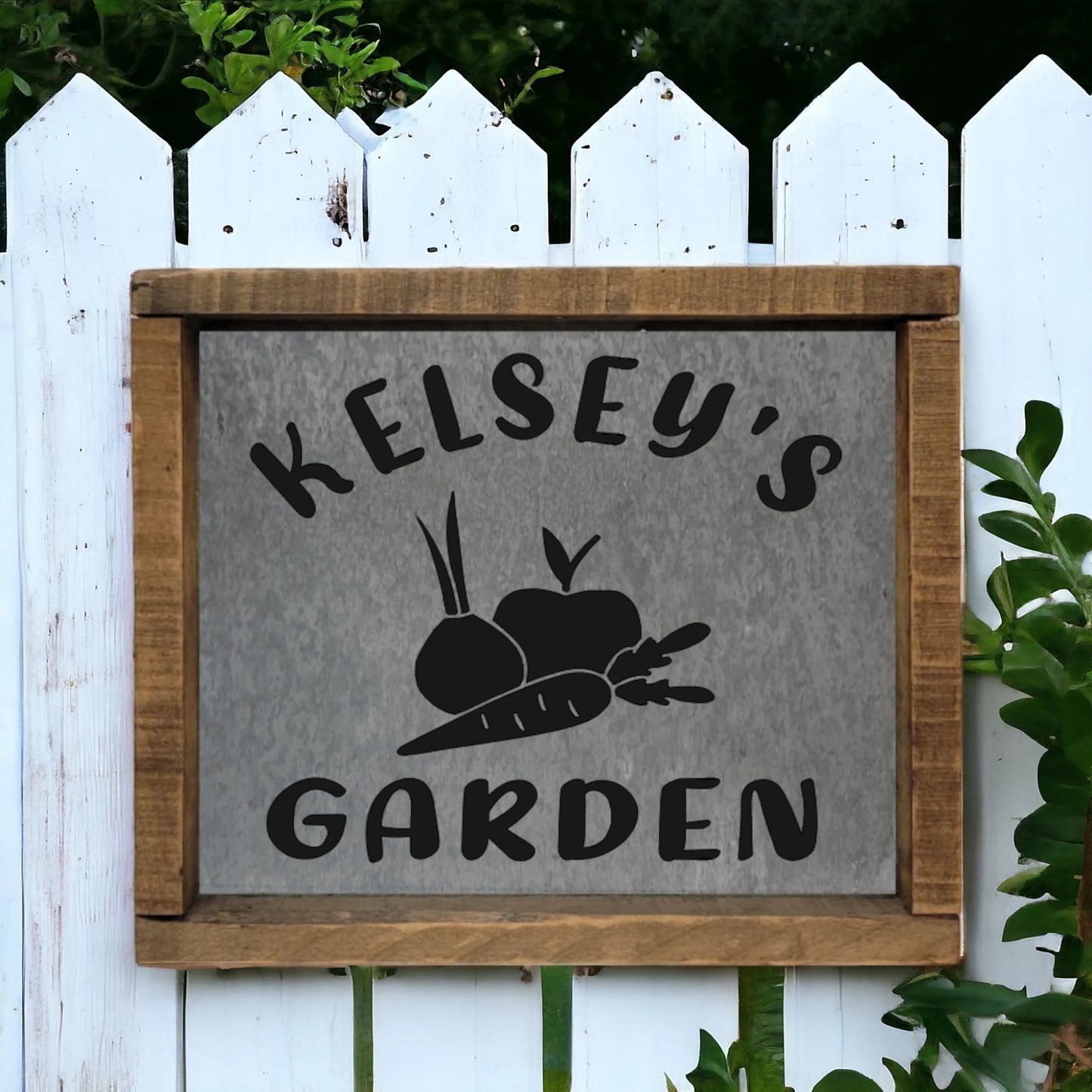 Rustic Garden Sign Farmhouse Decor Add Your Name