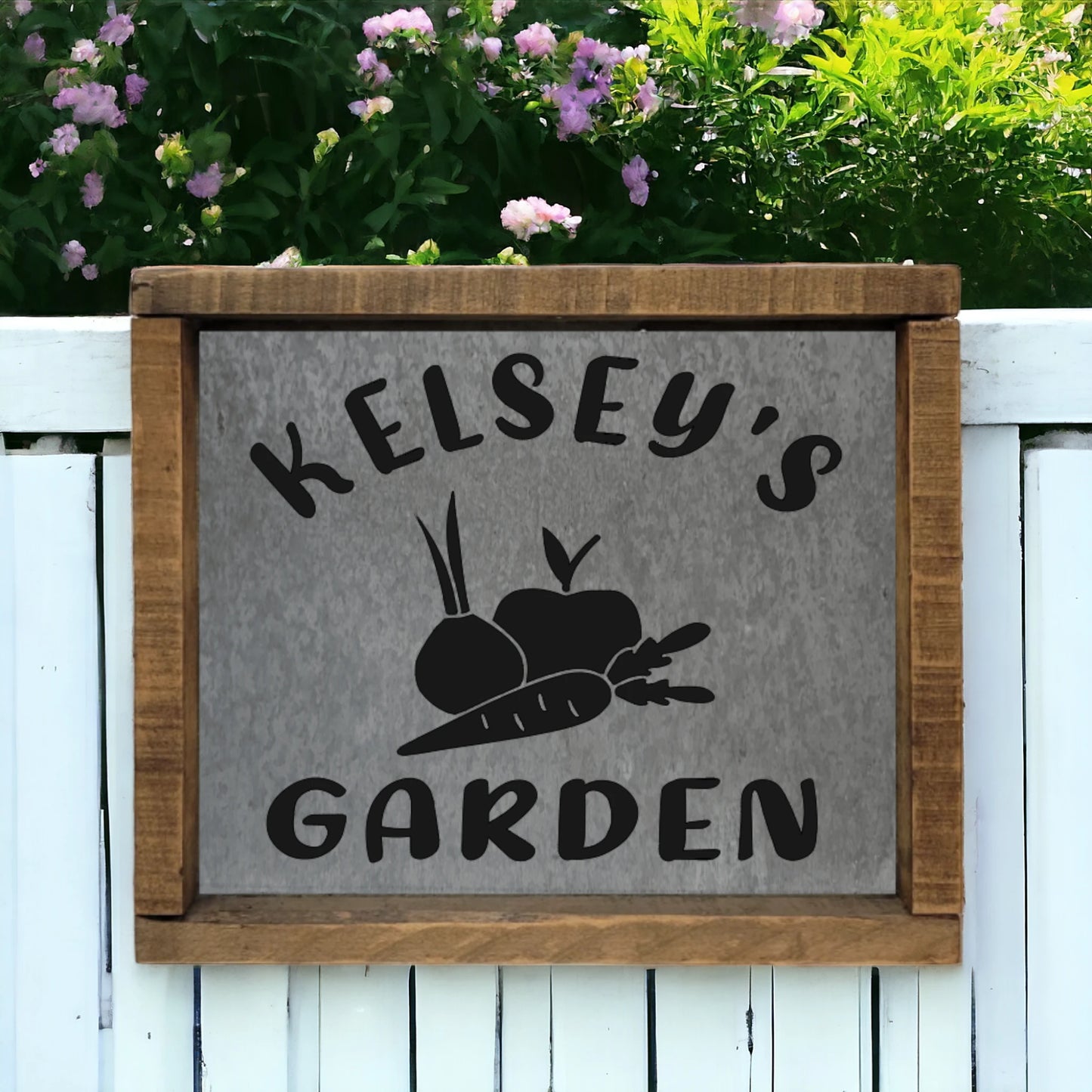 Rustic Garden Sign Farmhouse Decor Add Your Name