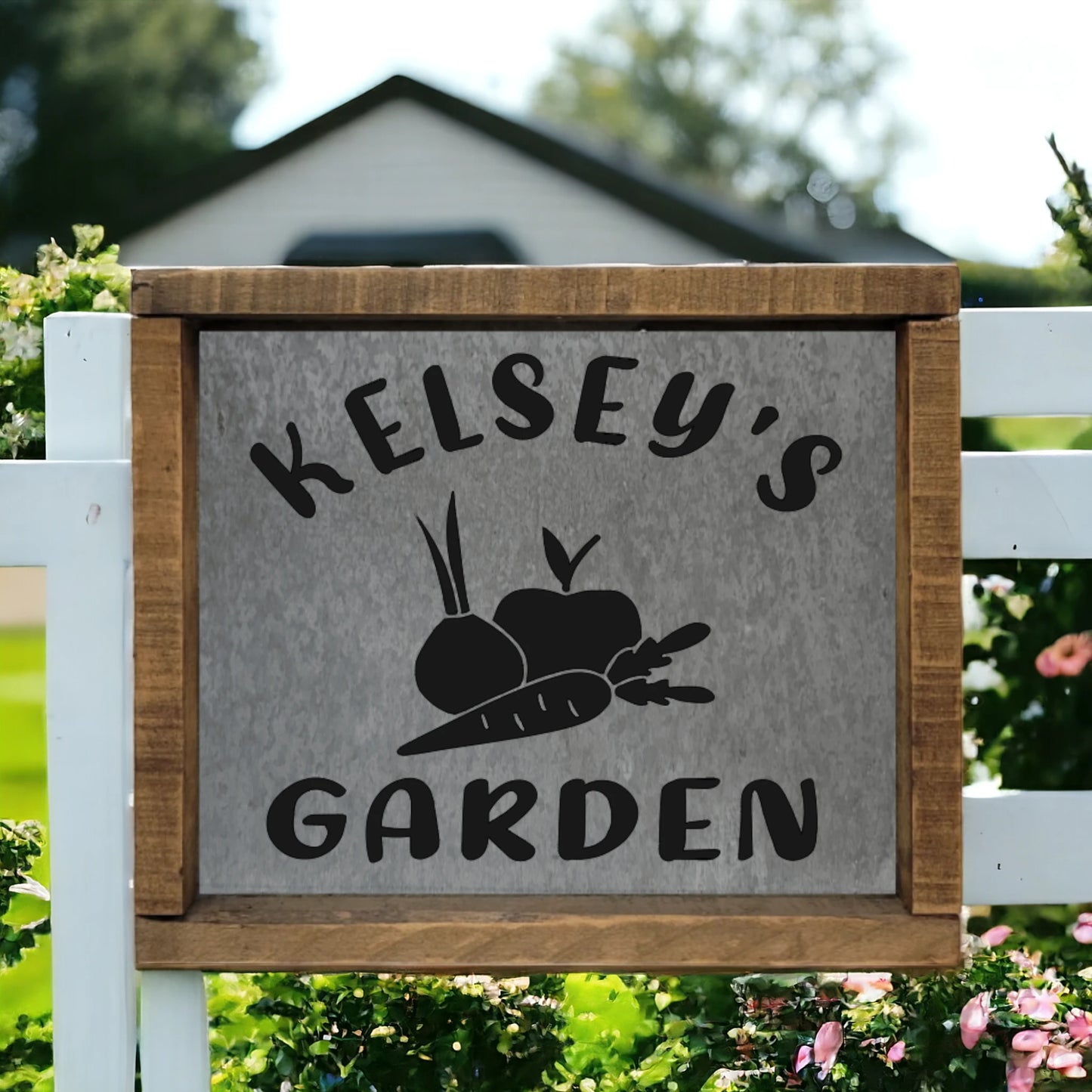 Rustic Garden Sign Farmhouse Decor Add Your Name